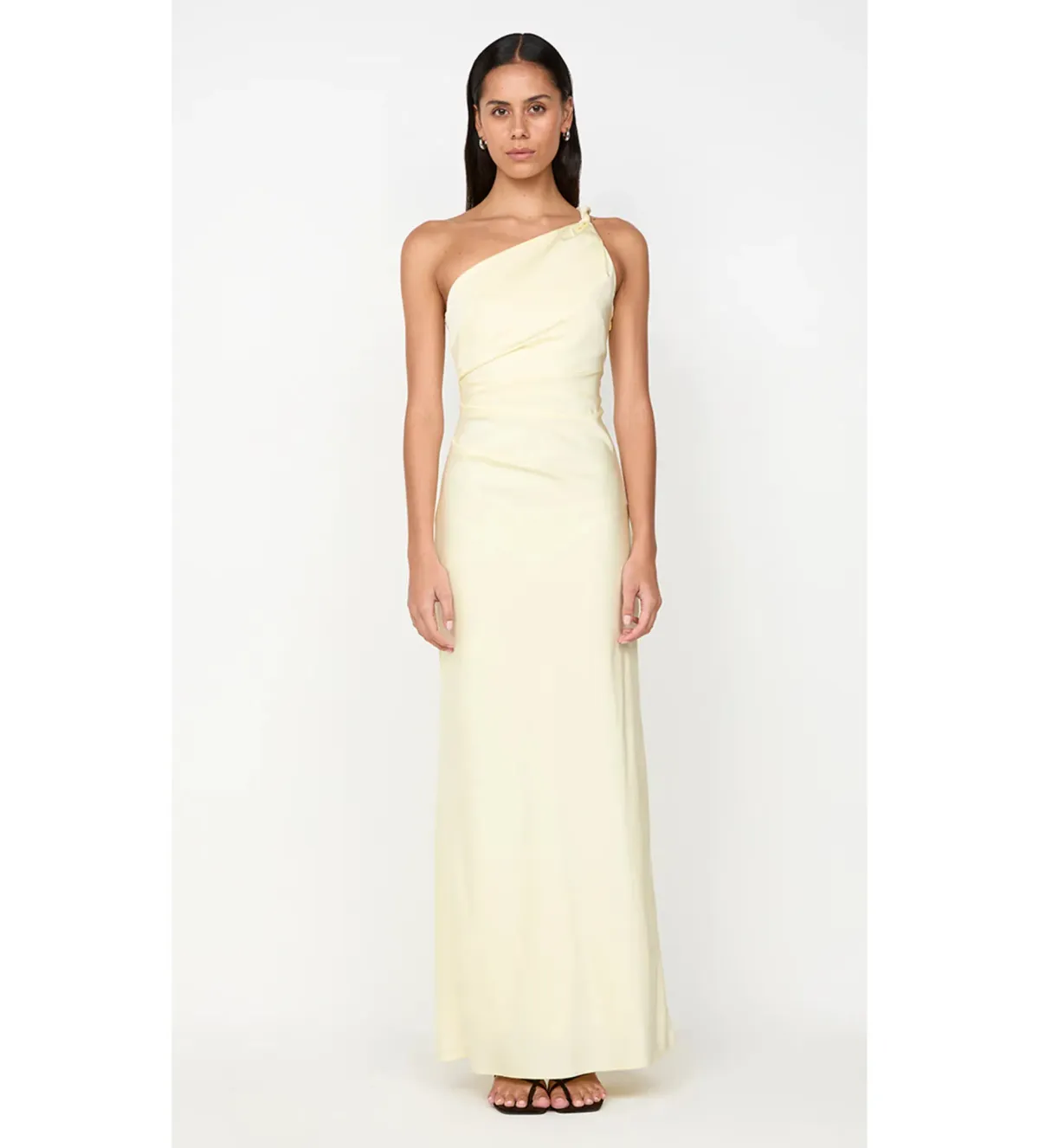 Bec & Bridge Lunetta Asym Maxi Dress Ice Yellow Size 10 - Image 3