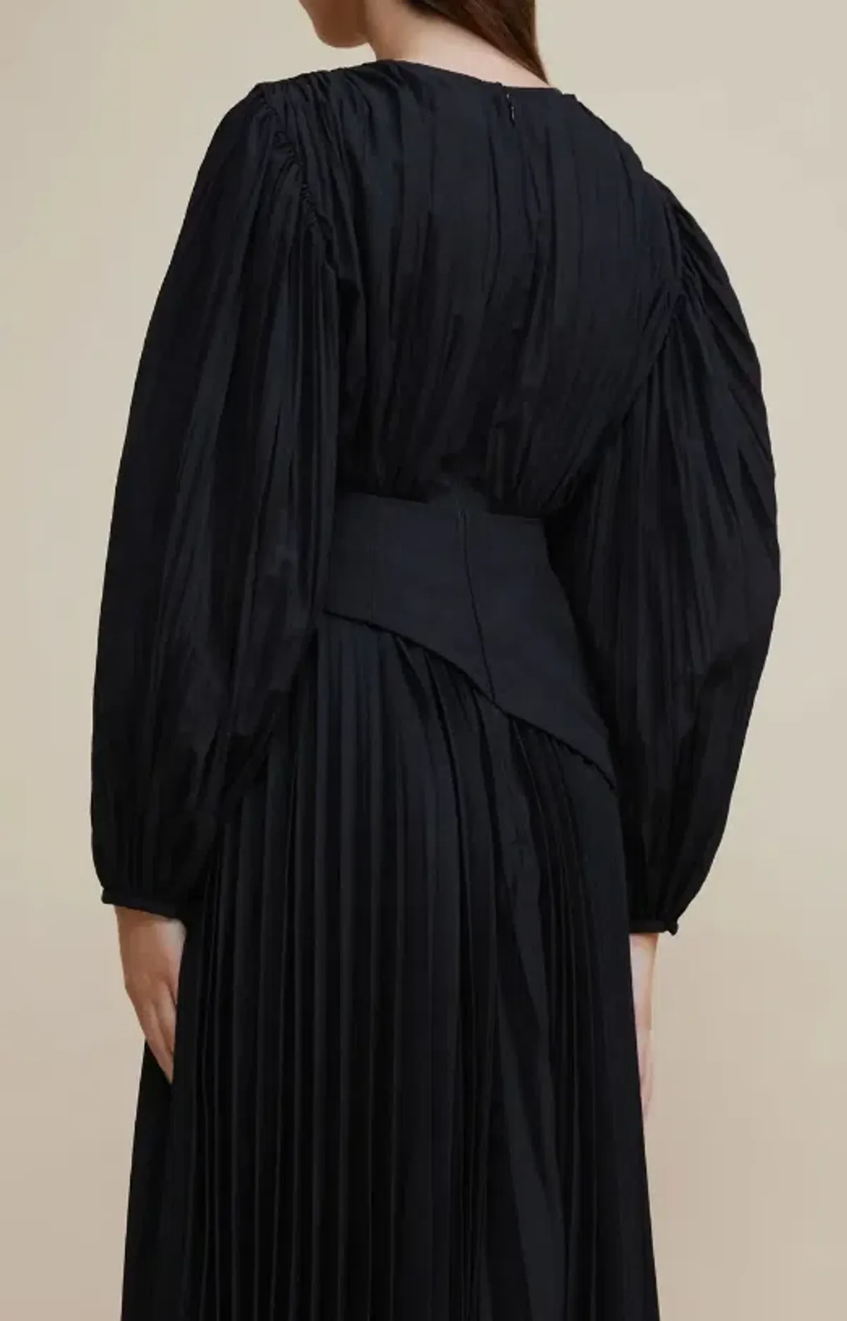 Acler Brooke Dress Midi Black Size AU 12 - Image 3