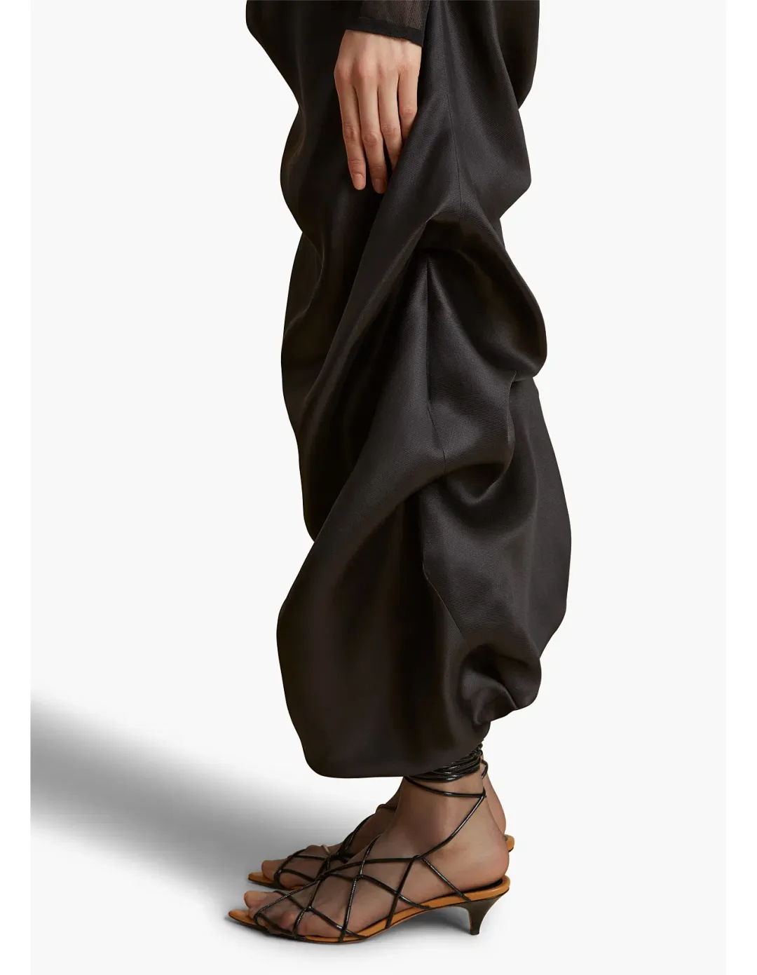 Khaite Olula Maxi Skirt in Black Size 6/XS for rent on The Volte - main image