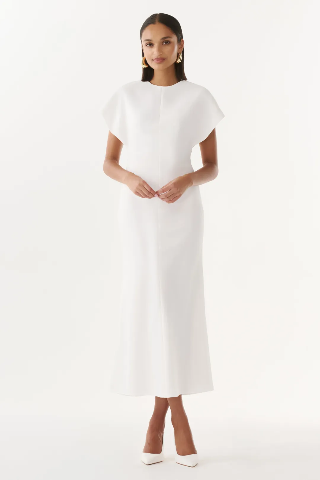 Tongera Alexandra Midi Dress White Size 10 for rent on The Volte - main image