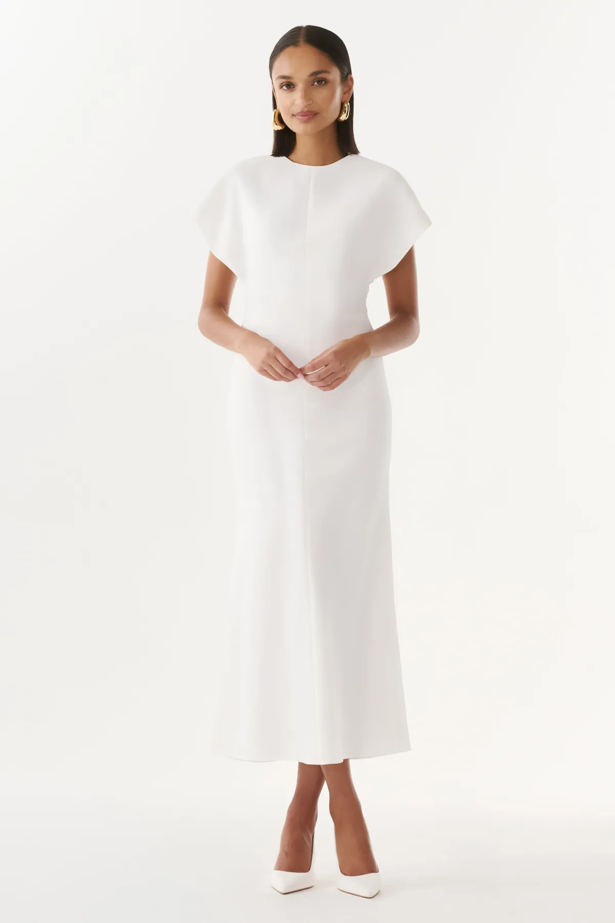 Tongera Alexandra Midi Dress White Size 10 - Image 2