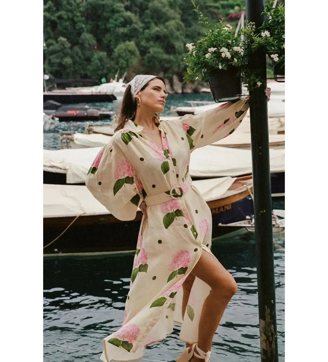 Palm Noosa Noddy Maxi Dress Portofino Polka Dot Size AU 12 for rent on The Volte - main image