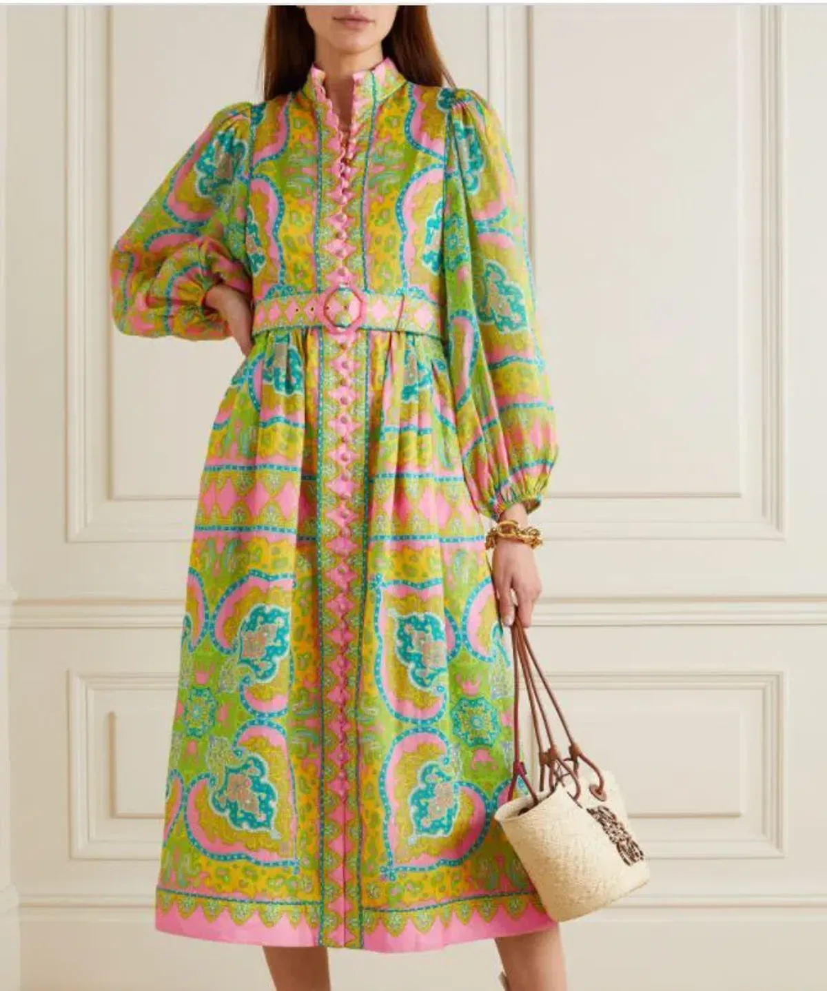 Zimmermann Estelle Buttoned Midi Dress Size 10 - Image 5