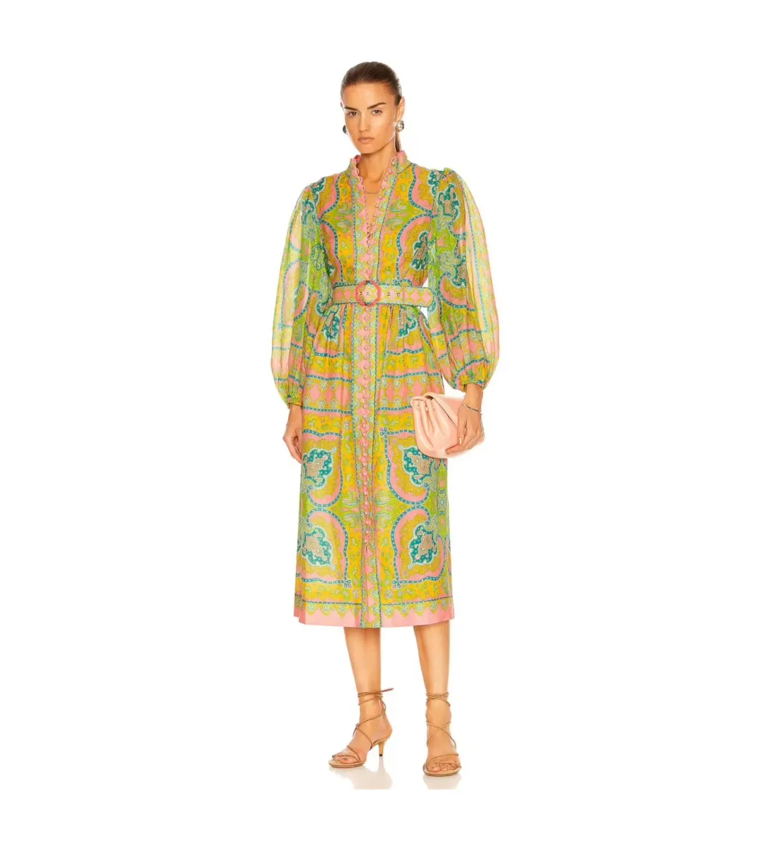 Zimmermann Estelle Buttoned Midi Dress Size 10 for rent on The Volte - main image