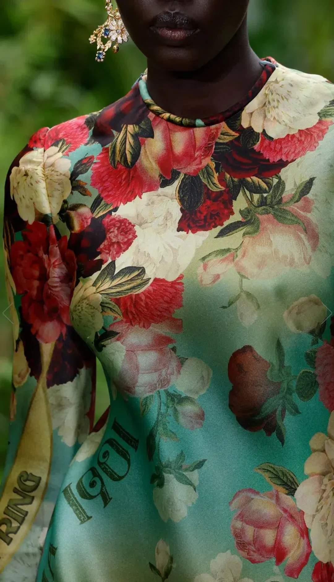 Zimmermann Wonderland Bias Slip Maxi Dress Peony Garden Floral Size 1 / AU 10 for rent on The Volte - main image