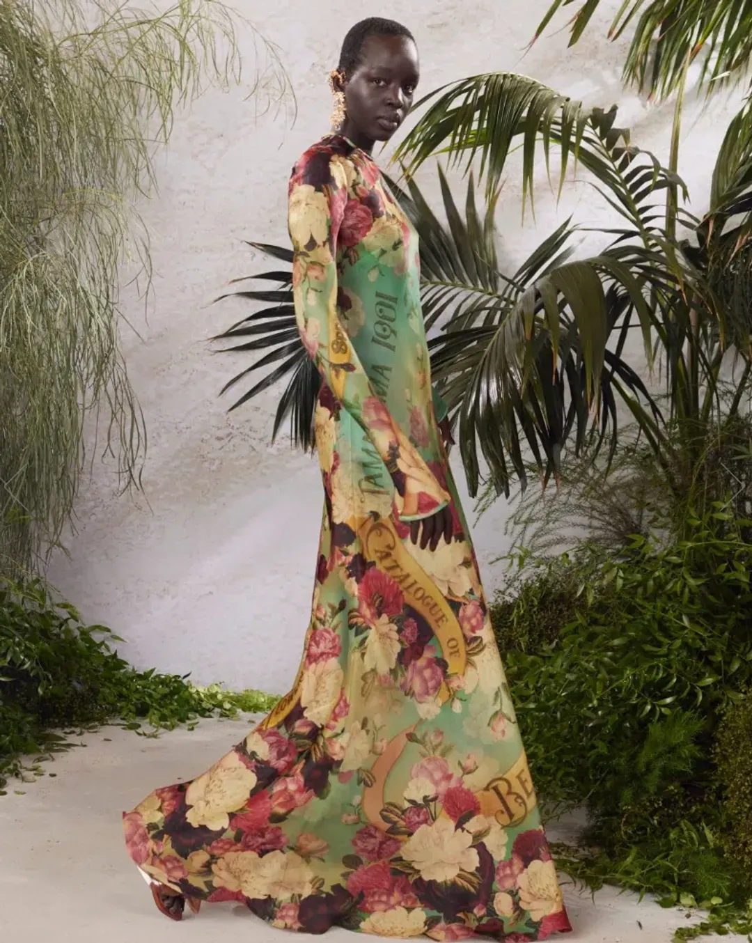 Zimmermann Wonderland Bias Slip Maxi Dress Peony Garden Floral Size 1 / AU 10 for rent on The Volte - main image