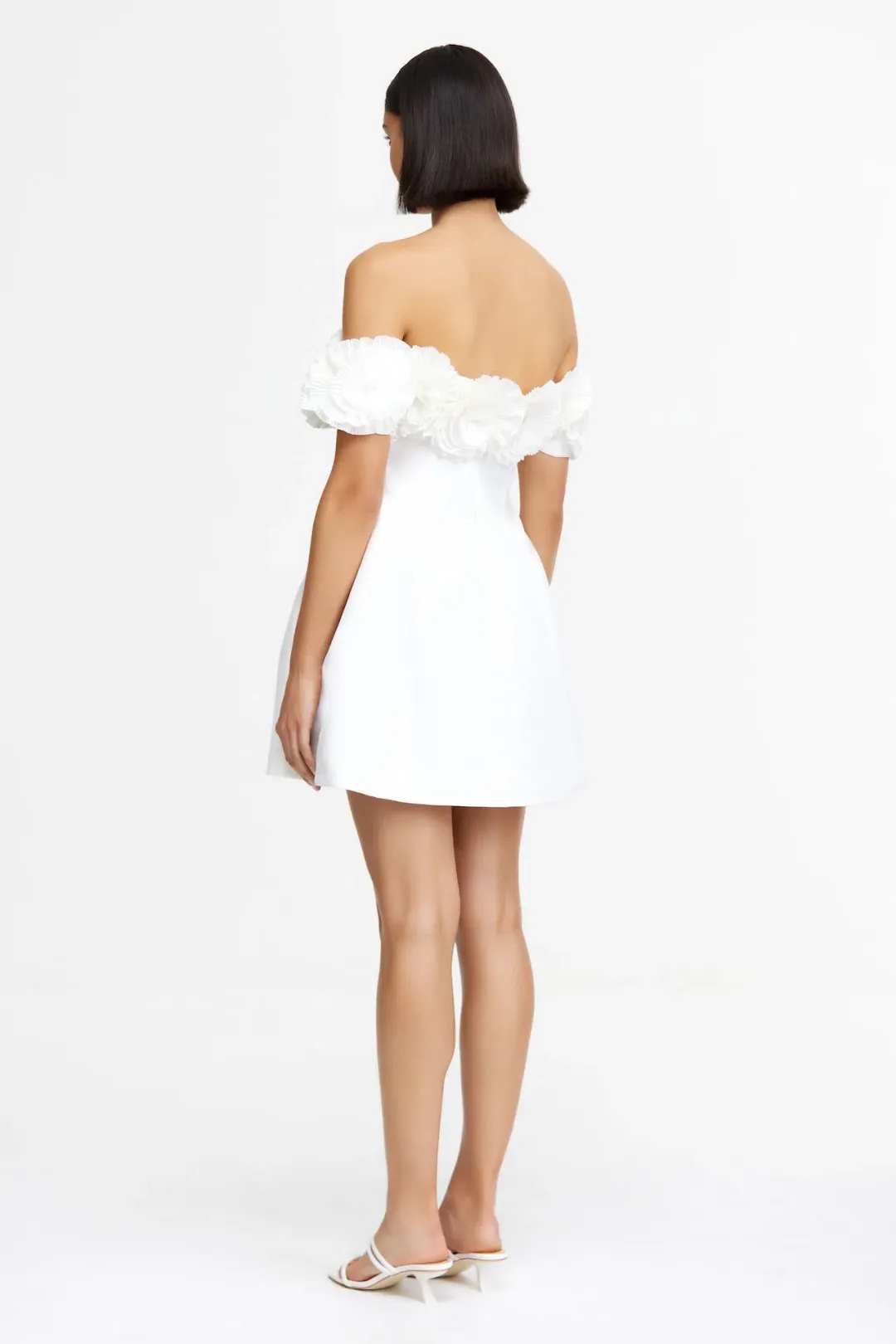 Acler Trusley Mini Dress in Ivory Size 12 for rent on The Volte - main image