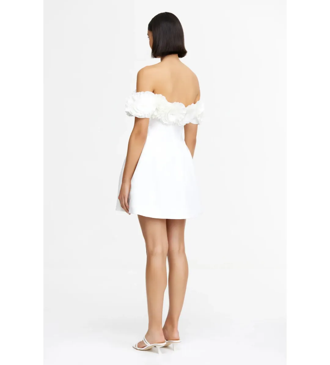 Acler Trusley Mini Dress Ivory Size 14 for rent on The Volte - main image
