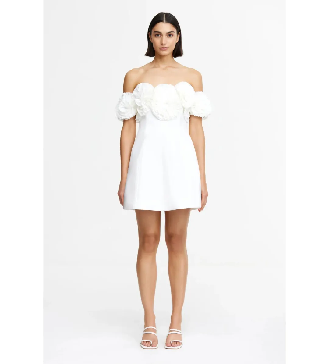 Acler Trusley Mini Dress Ivory Size 14 for rent on The Volte - main image