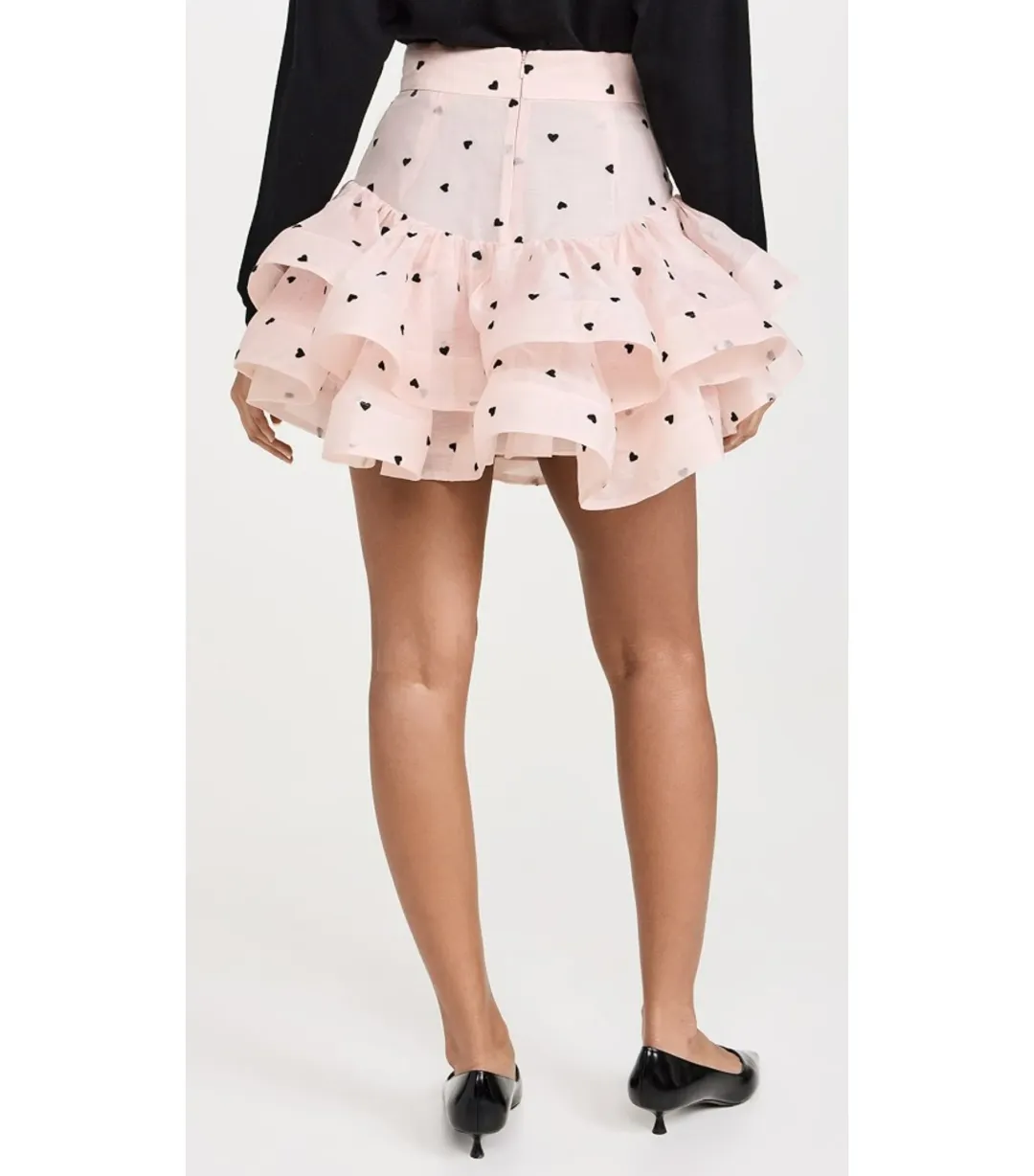 Zimmermann Crush Flip Mini Skirt Pink Hearts Size 1 / AU 10  for rent on The Volte - main image