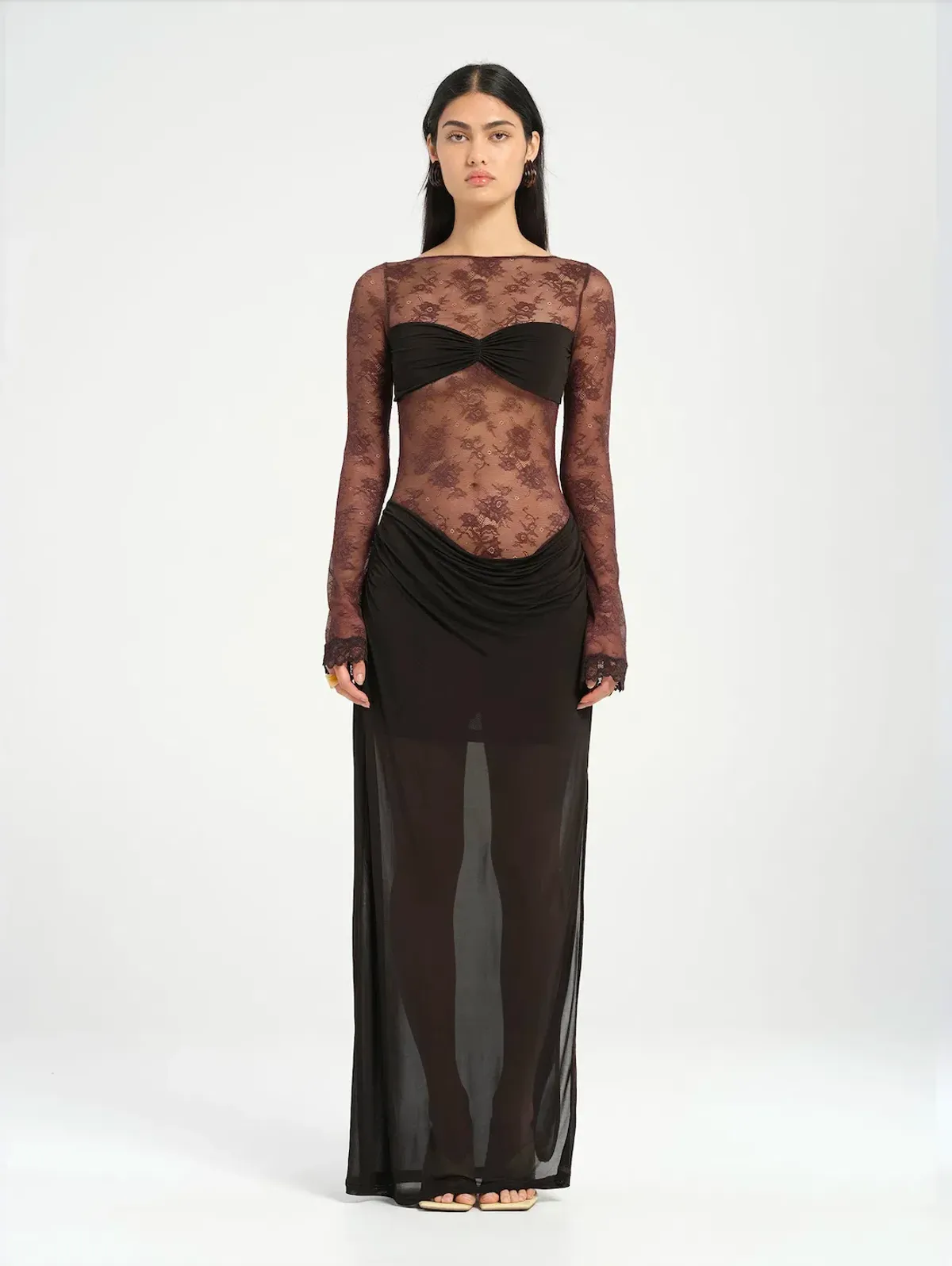 BENNI Oskar Maxi Dress in Chocolate Brown Size 8 / AU 8 - Image 1