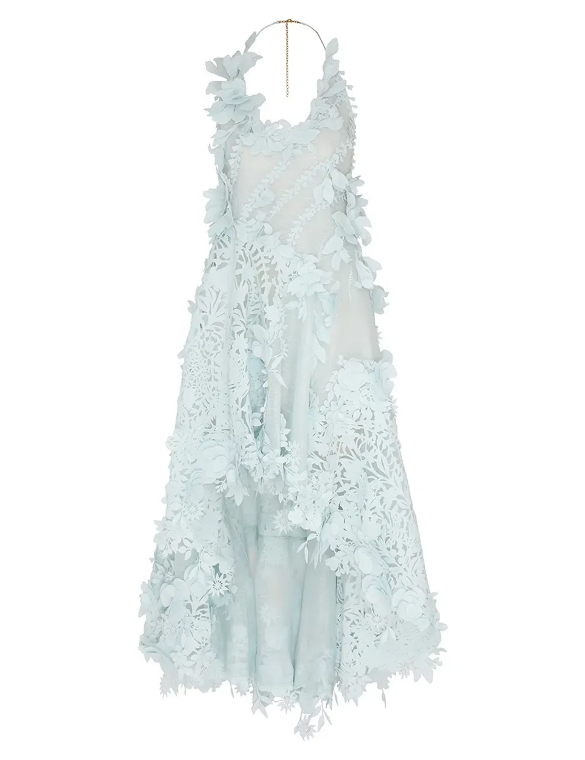 Zimmermann Natura Lasercut Halter Maxi Dress in Mint Size 0 / AU 8 - Image 7