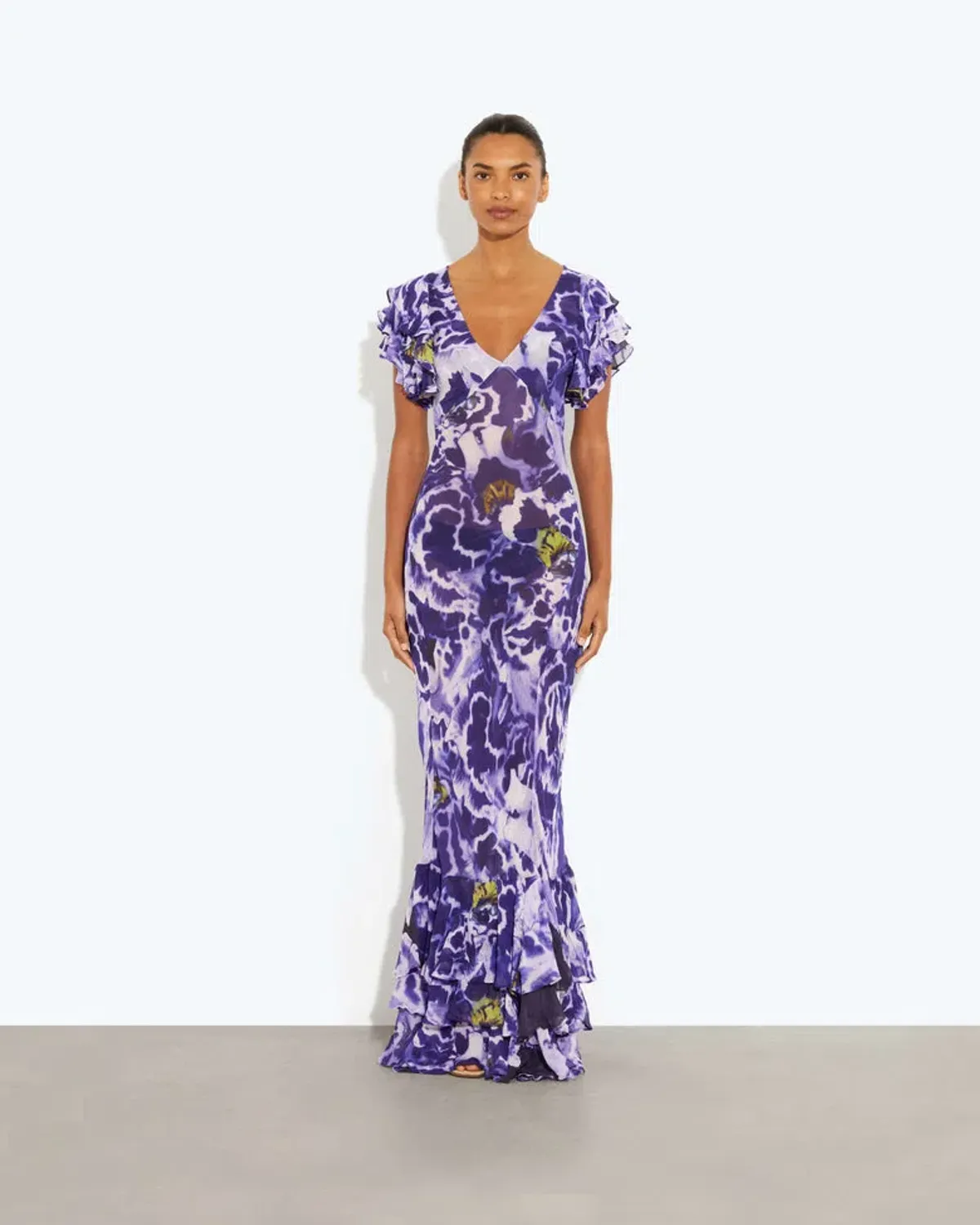 Rat And Boa Lucille Maxi Dress Blue Iris Orchid Size 16 - Image 1