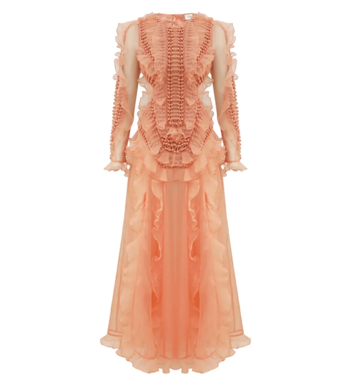 Zimmermann Balance Braided Maxi Dress in Peach Size 6 - Image 1