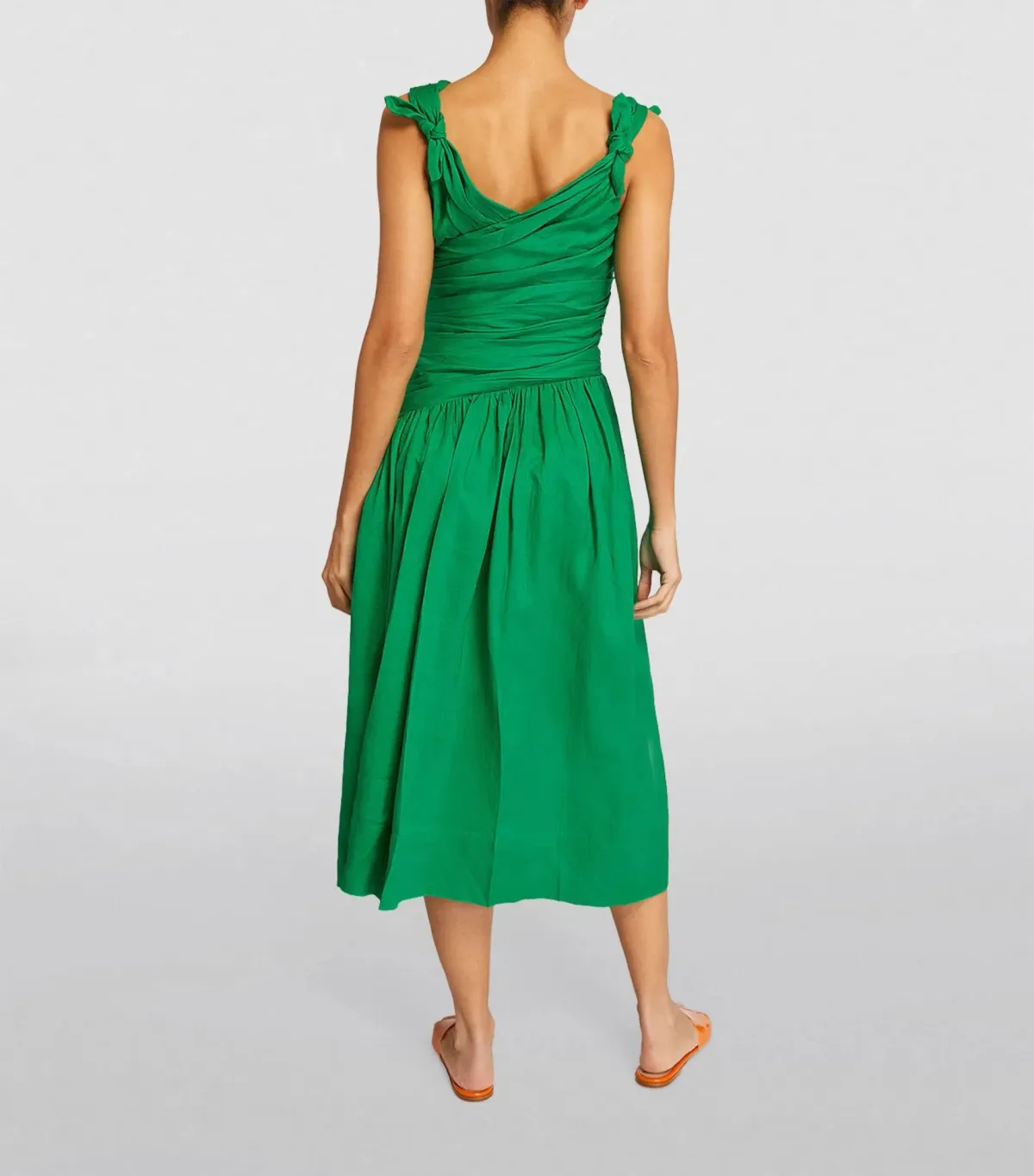 Zimmermann Tiggy Bow Midi Dress In Green Size 1 / AU 10  - Image 3