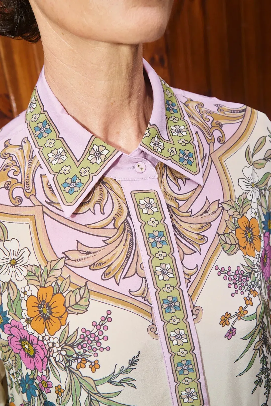 Alemais Antoinette Shirt Midi Print Dress Size 14 for rent on The Volte - main image