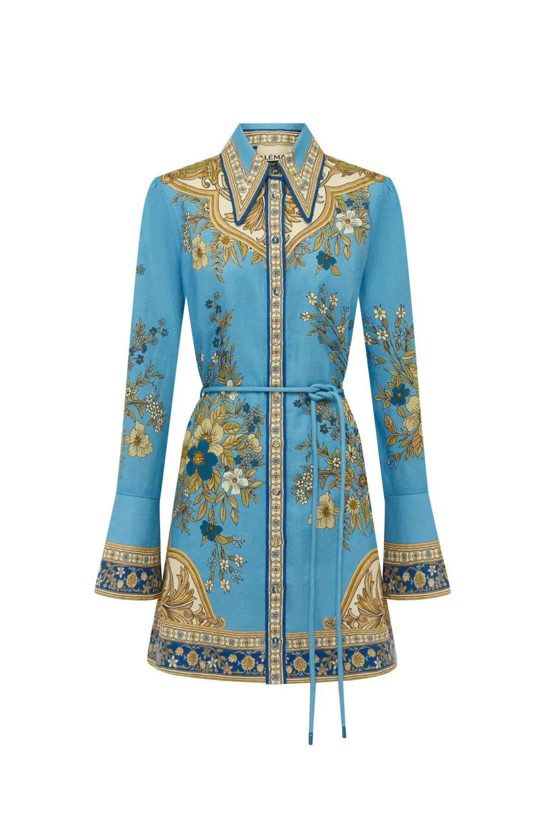 Alemais Cassie Mini Dress Blue Multi Size 8 for rent on The Volte - main image