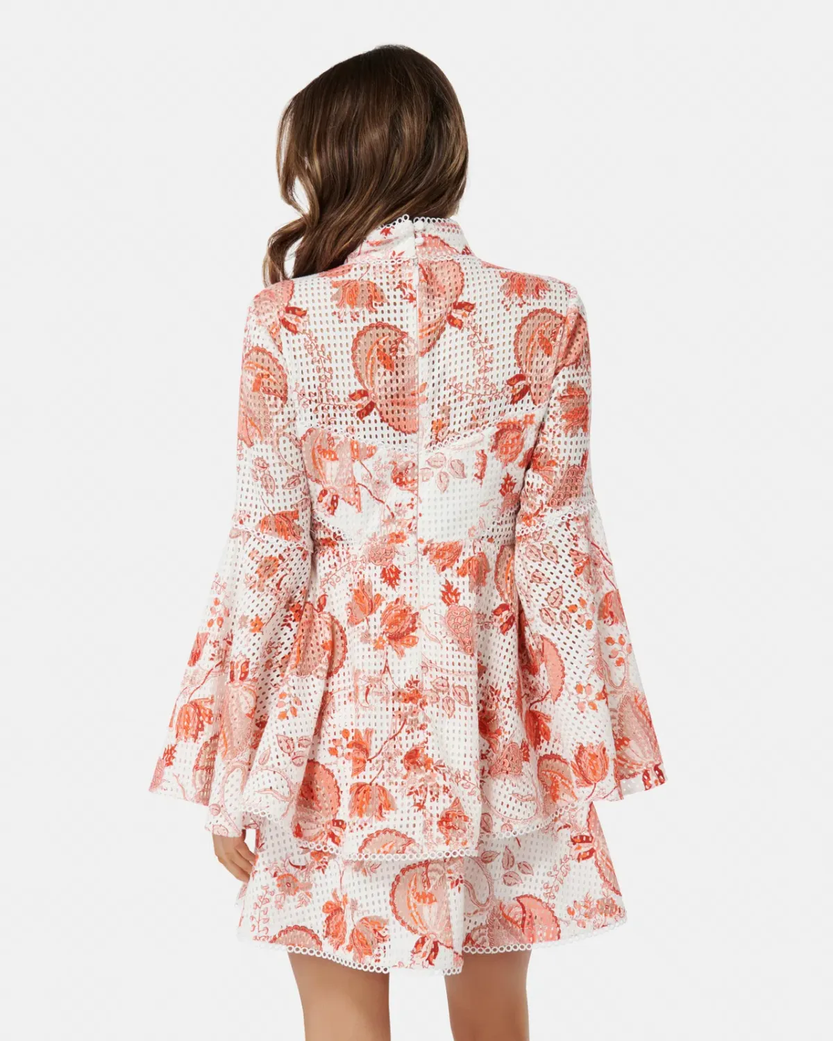 Thurley Chintz Print Broderie Mini Dress Floral Size 10 - Image 2