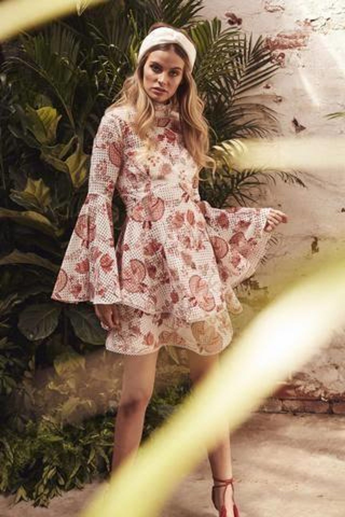 Thurley Chintz Print Broderie Mini Dress Floral Size 10 - Image 3