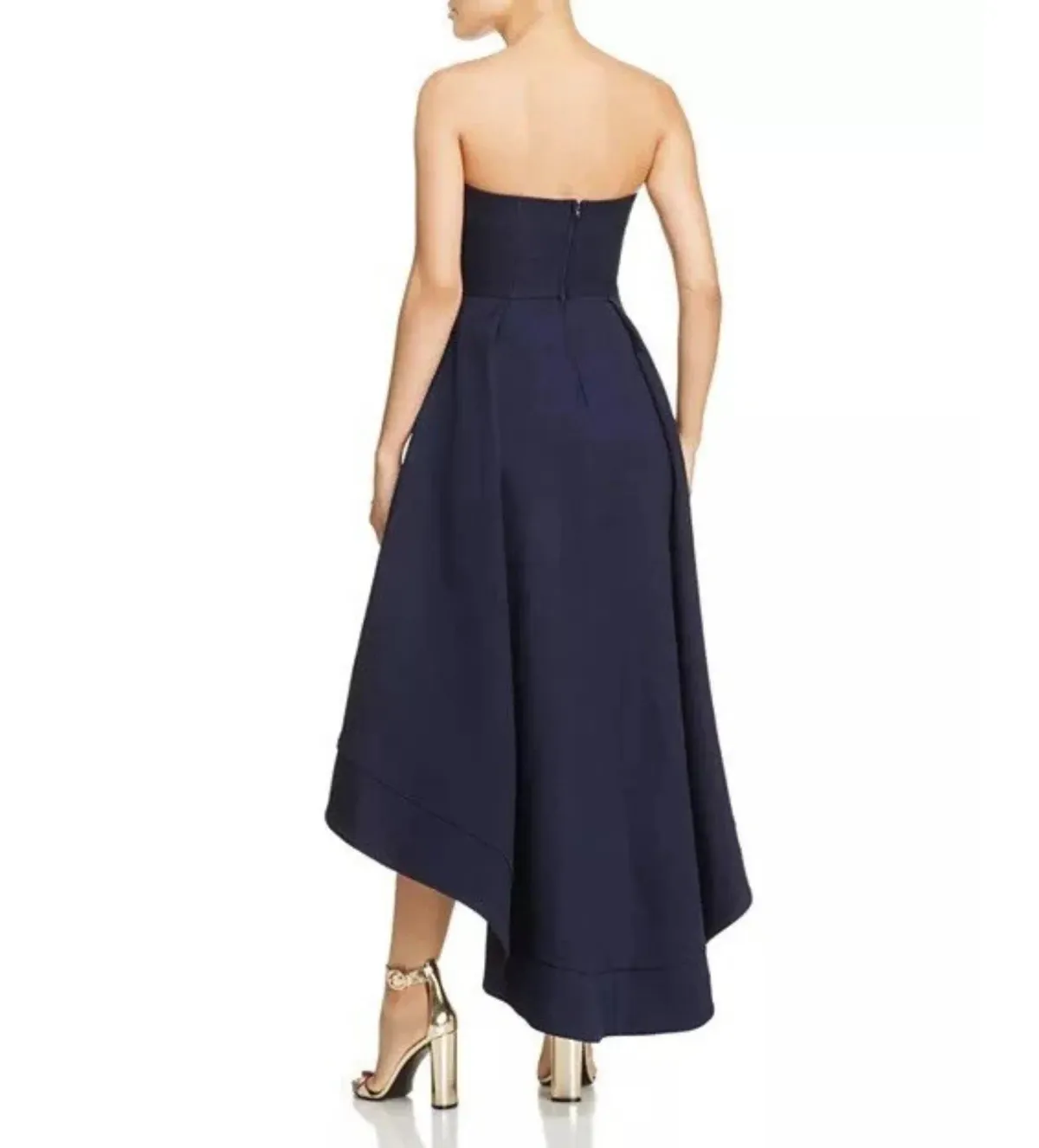 C/MEO Collective We Woke Up Strapless High-Low Midi Dress Navy Size XS AU 6 - Image 3