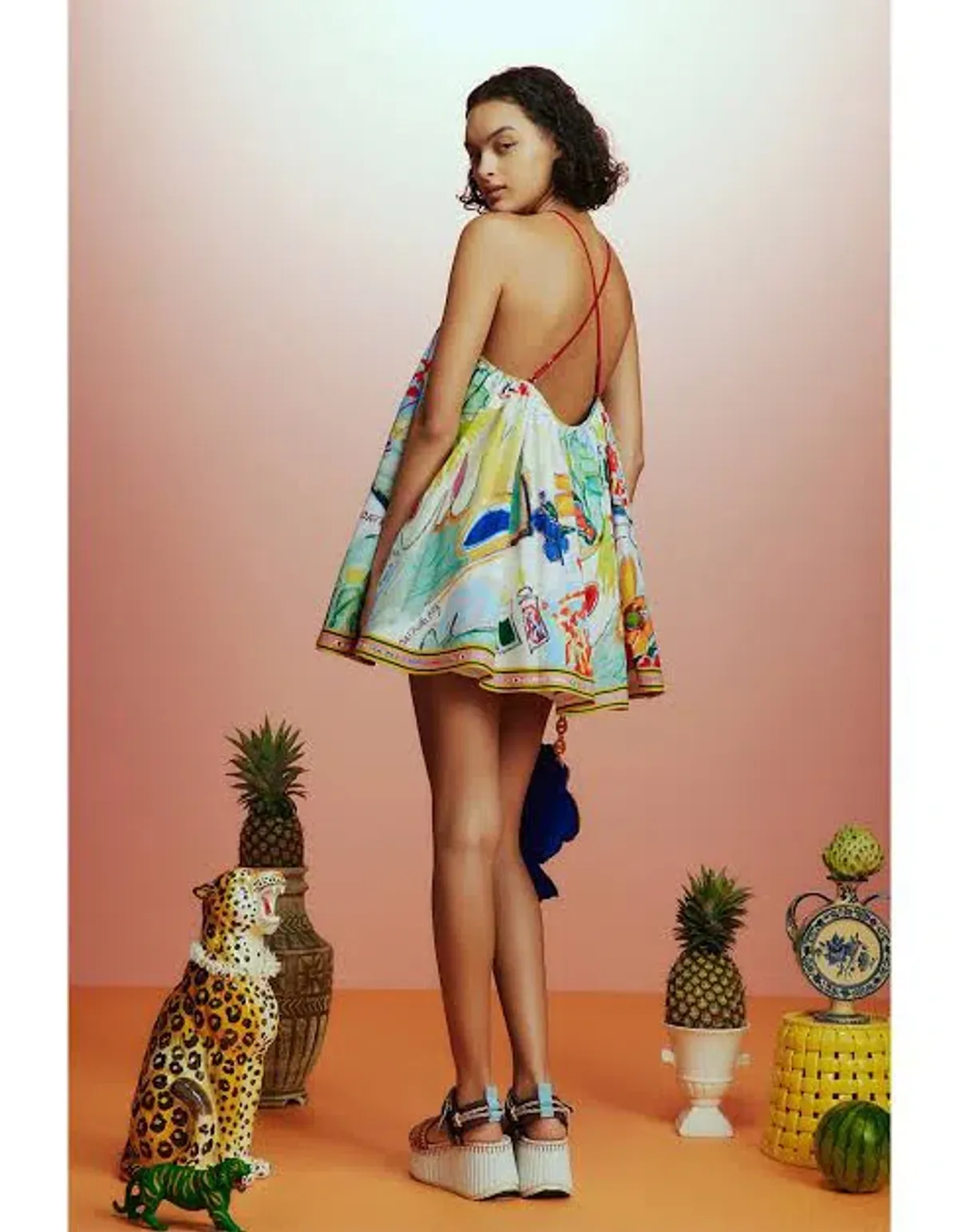 Alemais La Charrasca Mini Dress Print Size 8 - Image 4