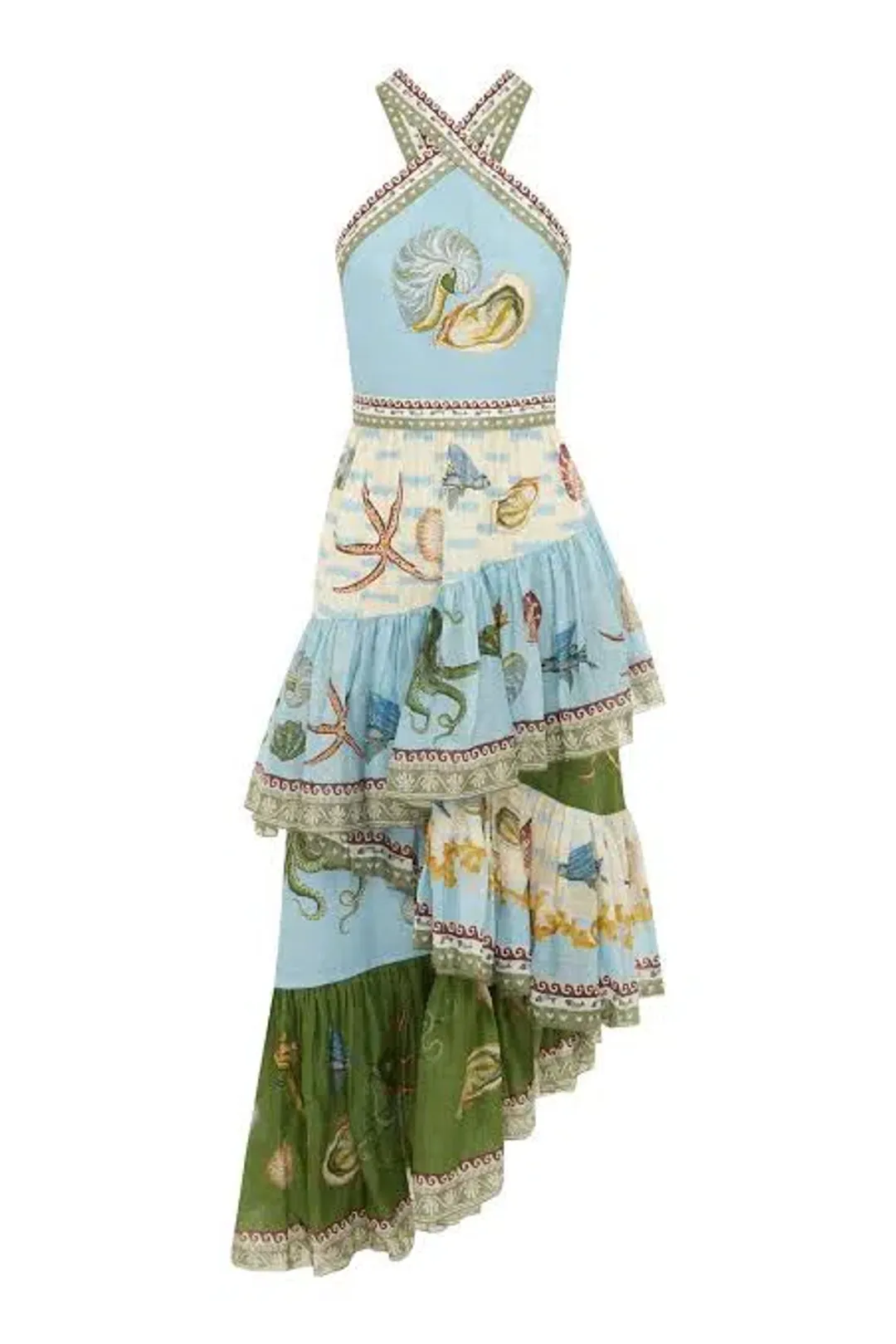 Alemais Bath House Midi Dress Multi Size 12  for rent on The Volte - main image