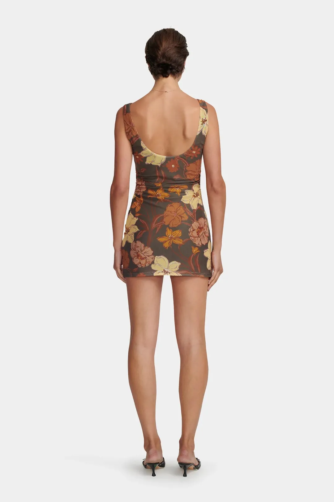Hansen and Gretel Alba Mini Dress Moss Floral Size AU 6 for rent on The Volte - main image