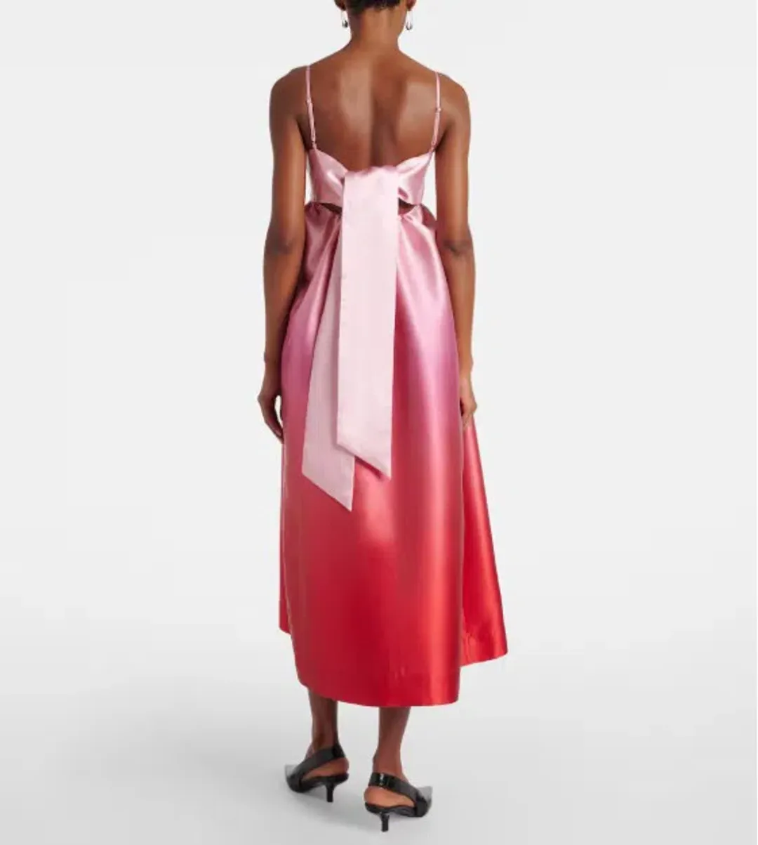 Alemais Inez Pink Ombre Midi Dress Size 8 for rent on The Volte - main image
