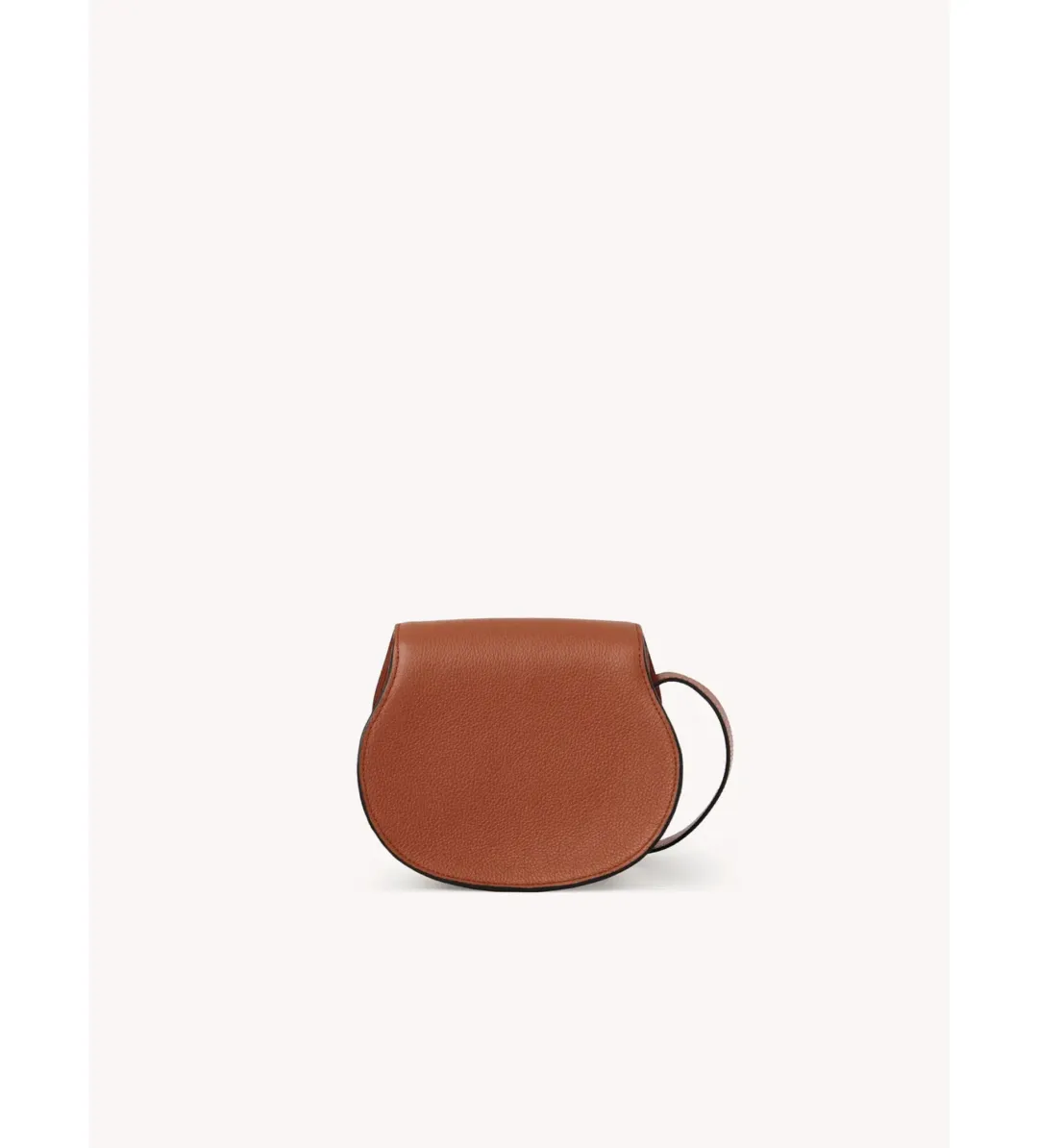 Chloe Small Marcie Saddle Bag in Grained Leather Tan for rent on The Volte - main image