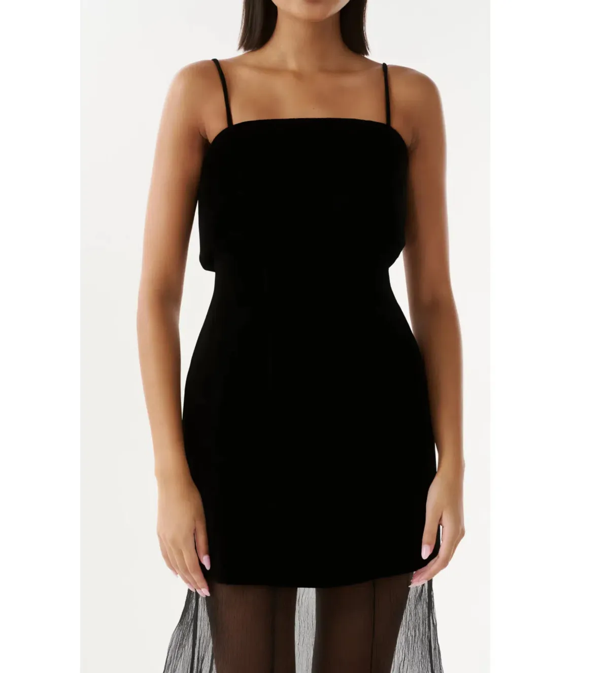 Justin Tong Phoebe Organza Maxi Dress Black Size 8 - Image 4