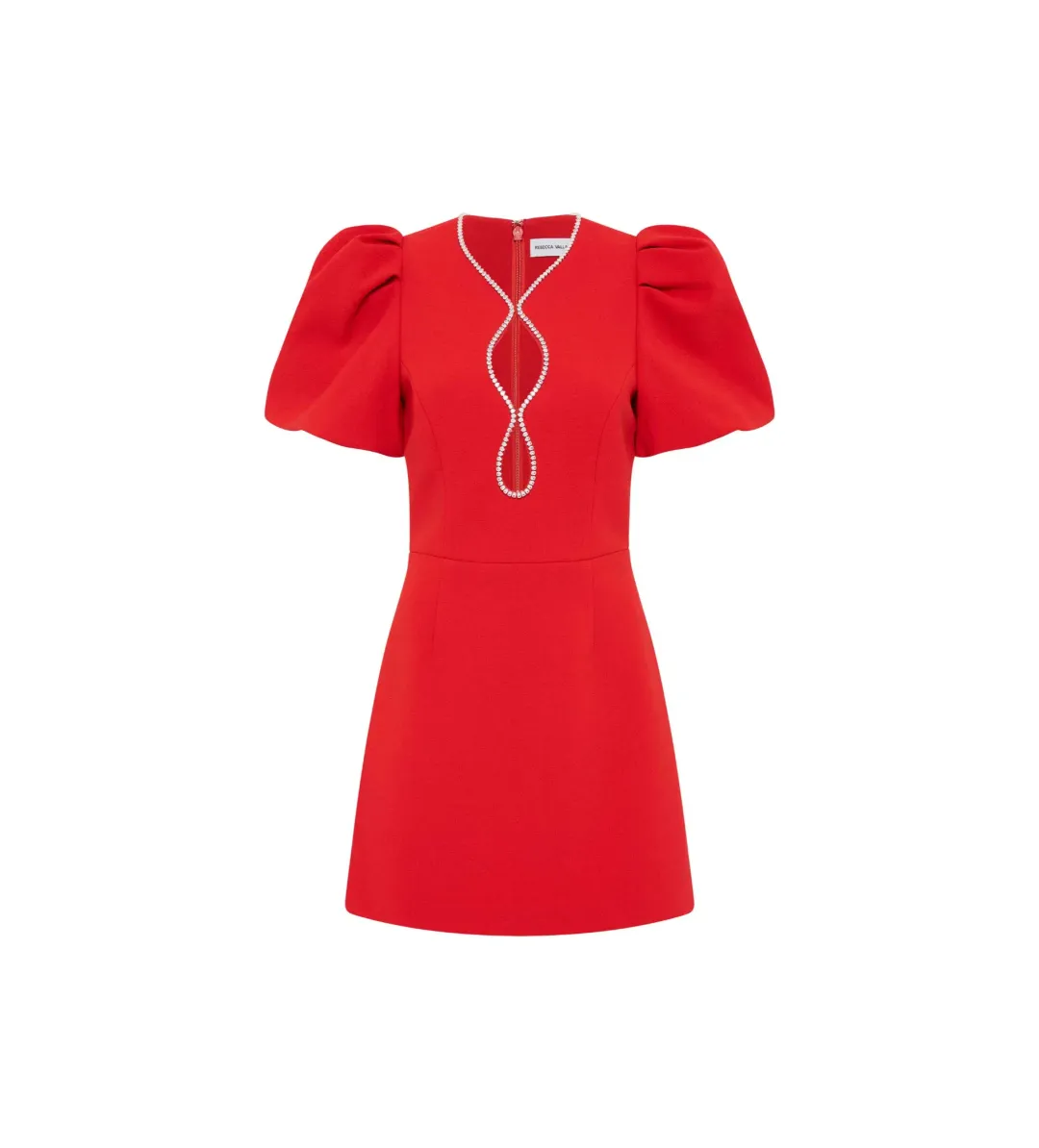 Rebecca Vallance Karina Puff Sleeve Mini Dress Red Size 12 for rent on The Volte - main image