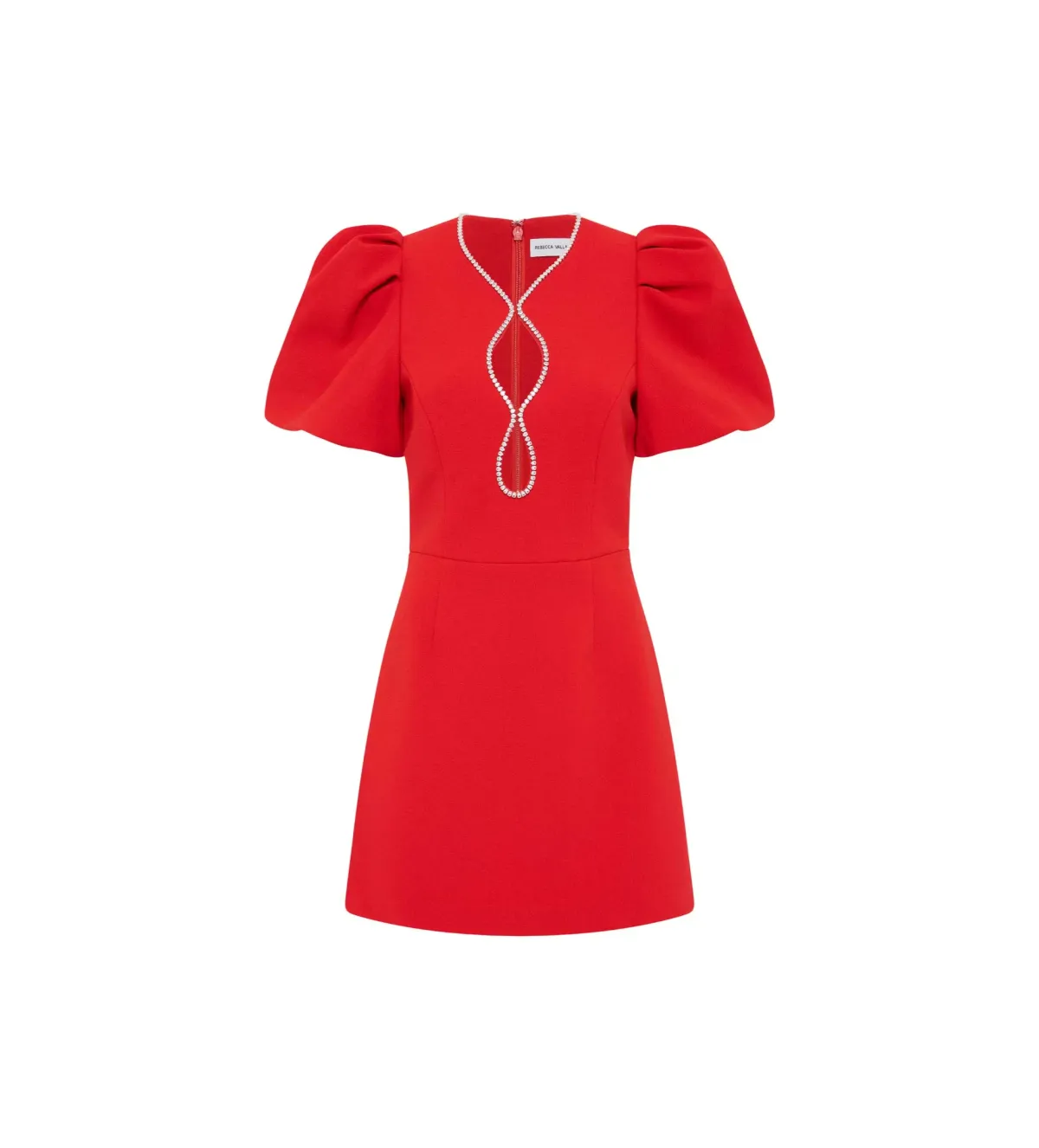 Rebecca Vallance Karina Puff Sleeve Mini Dress Red Size 12 - Image 4