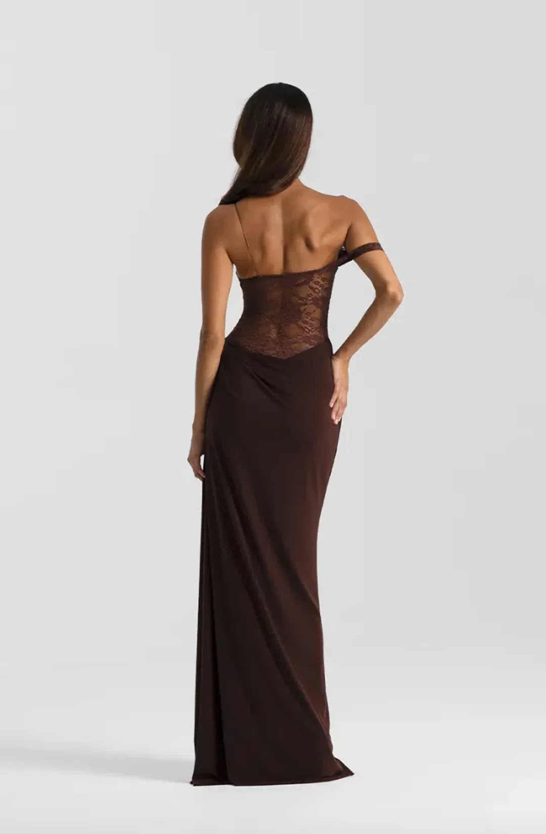 Natalie Rolt Sloane Gown Espresso Size AU 6 for rent on The Volte - main image
