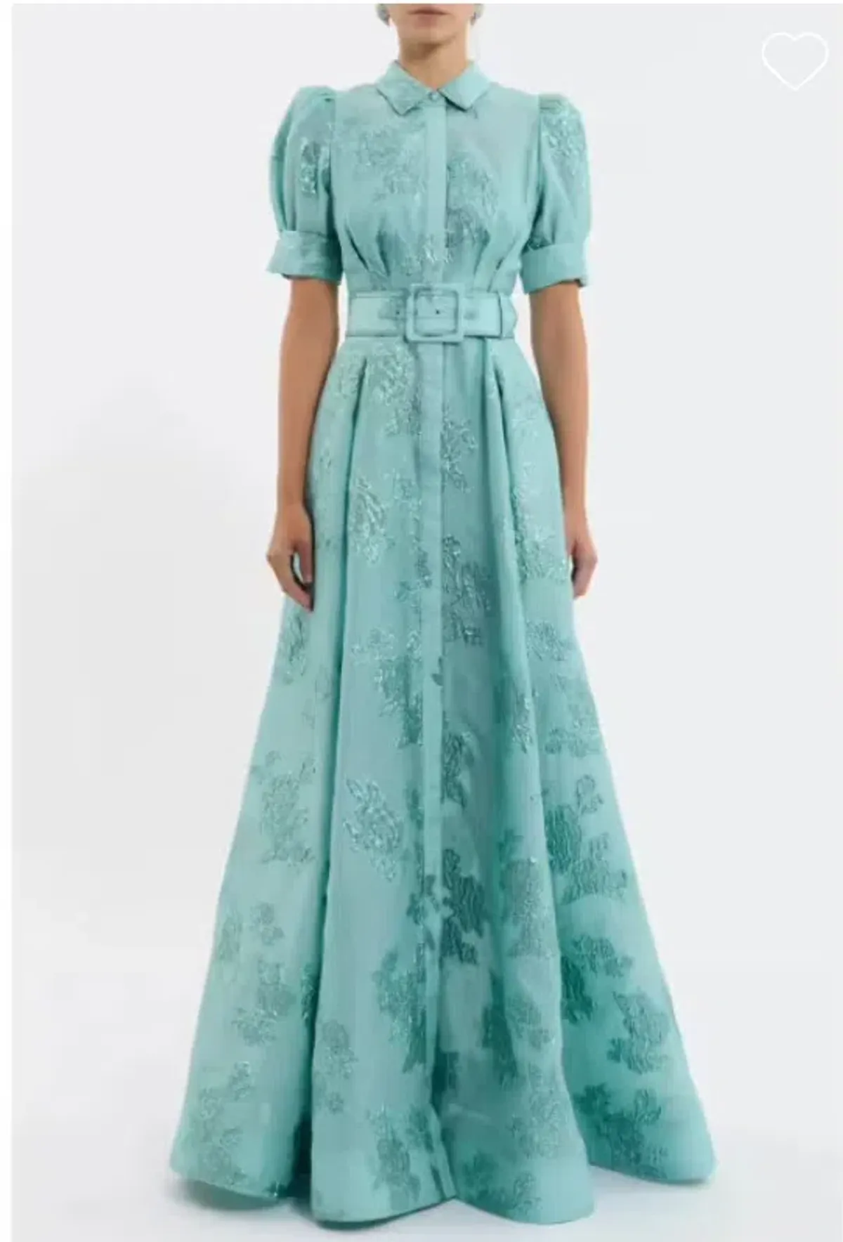 Rebecca Vallance Benette Short Sleeve Gown Teal Blue Size 16 - Image 1