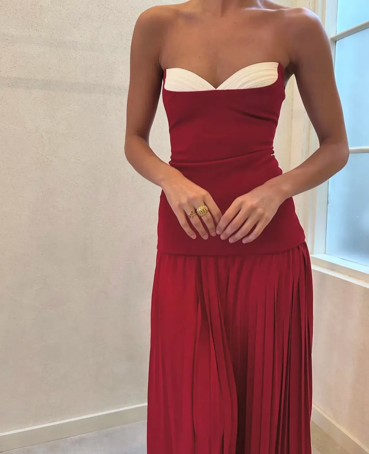 She is OLLÁ Nicolette Maxi Dress in Raspberry Size 6 - Image 5