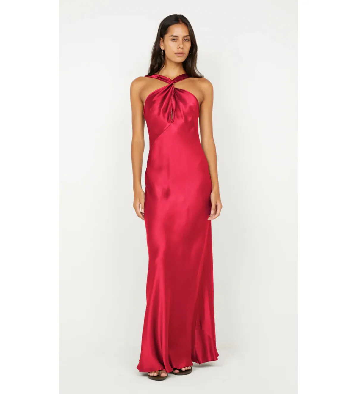 Bec and Bridge Elisia Twist Maxi Dress in Strawberry in Size S/AU 8 - Image 1