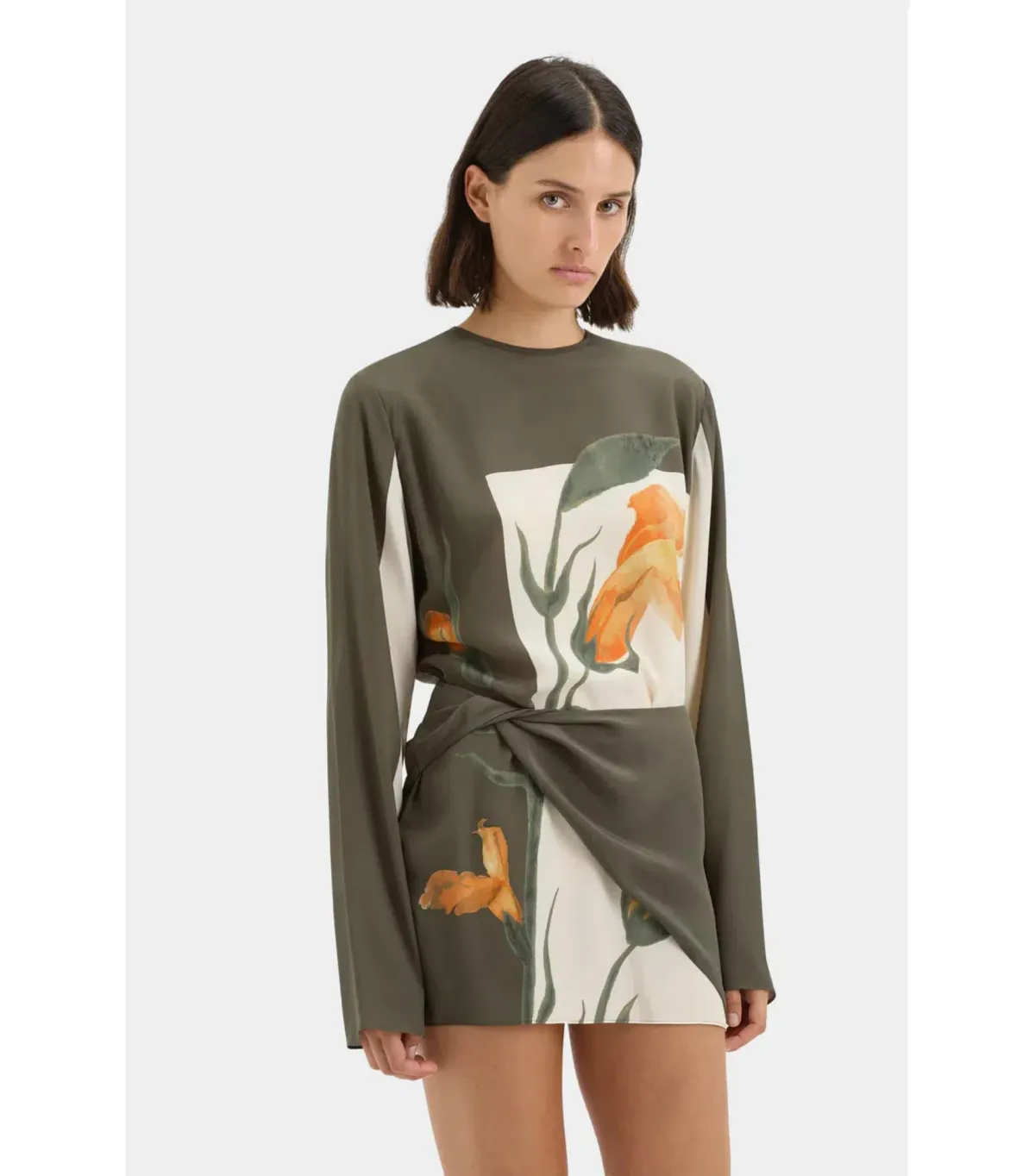 Sir the Label Constance Twist Mini Dress Iris Floral Size 1 / AU 8 - Image 2