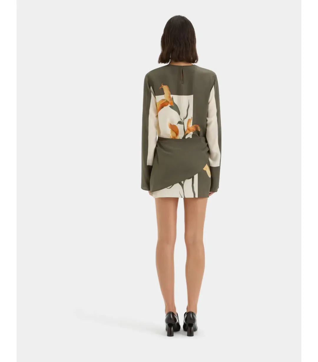 Sir the Label Constance Twist Mini Dress Iris Floral Size 1 / AU 8 for rent on The Volte - main image