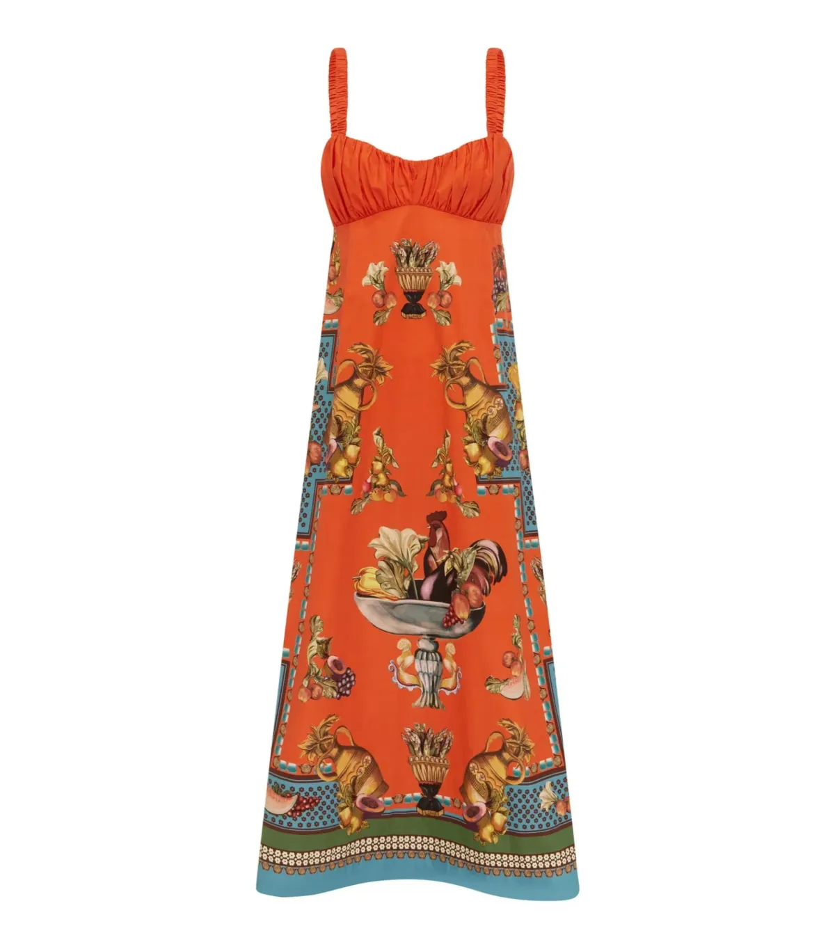 Alemais Rocco Midi Dress Orange Print Size AU 10 - Image 4