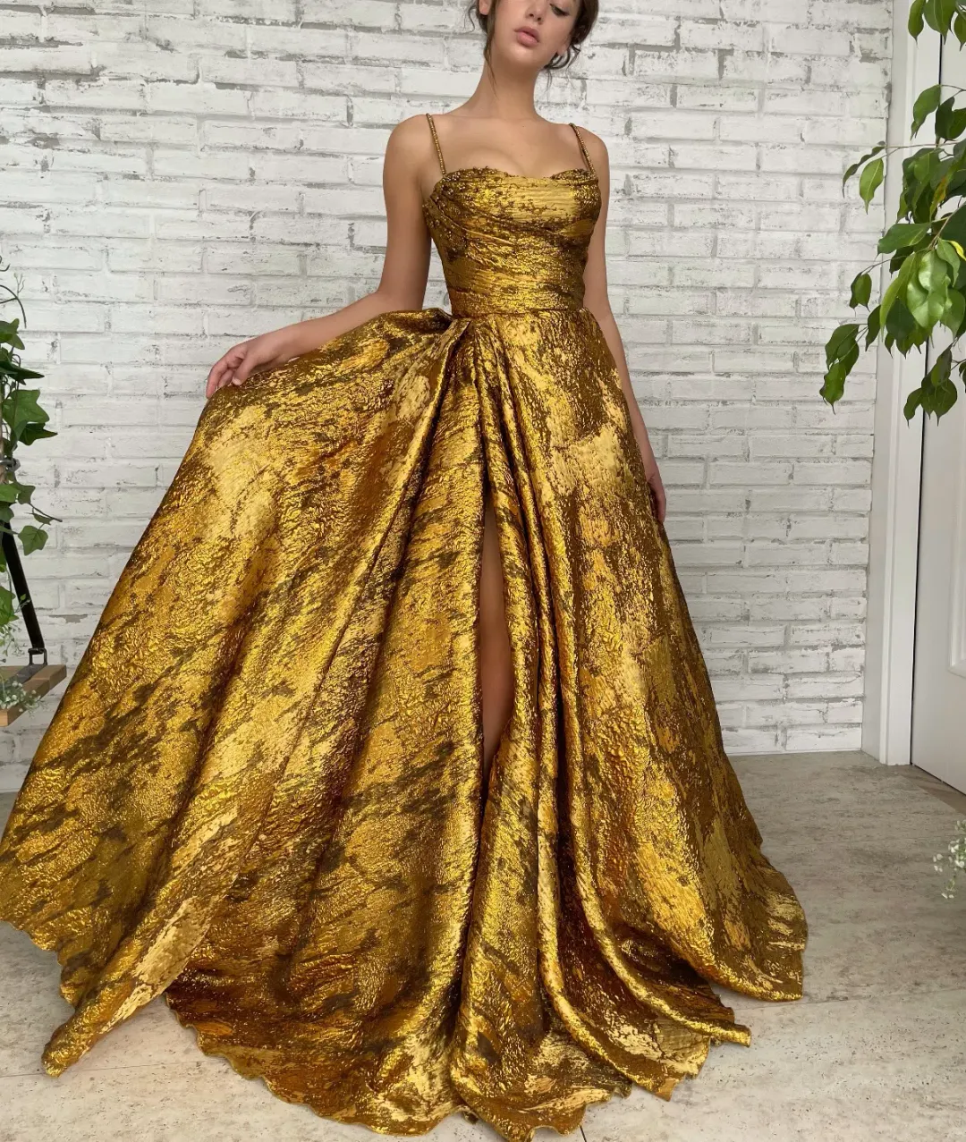 Teuta Matoshi Autumn Leaves Gown for rent on The Volte - main image