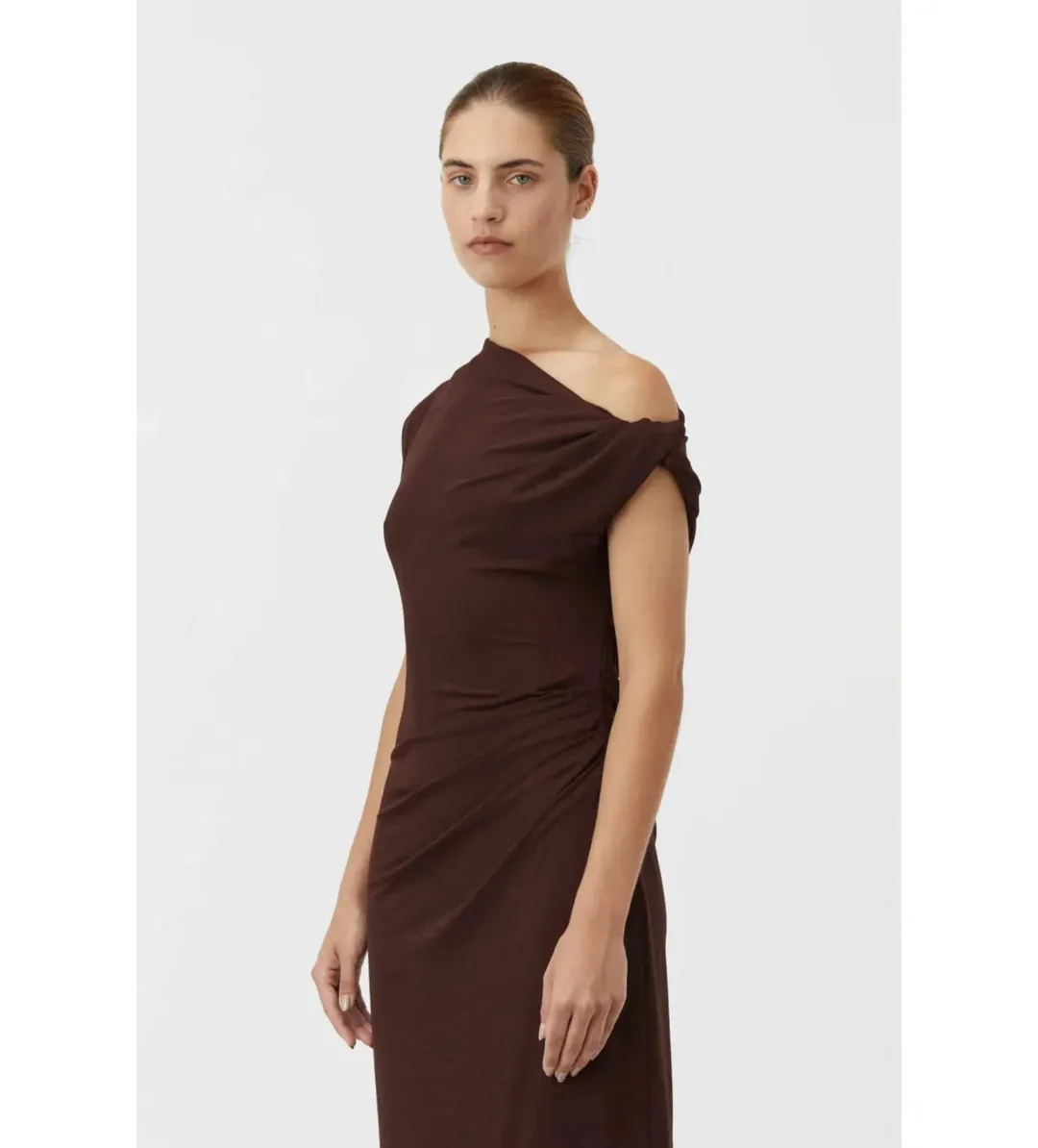 Camilla and Marc Annalise Maxi Dress Chocolate Brown Size AU 12 for rent on The Volte - main image