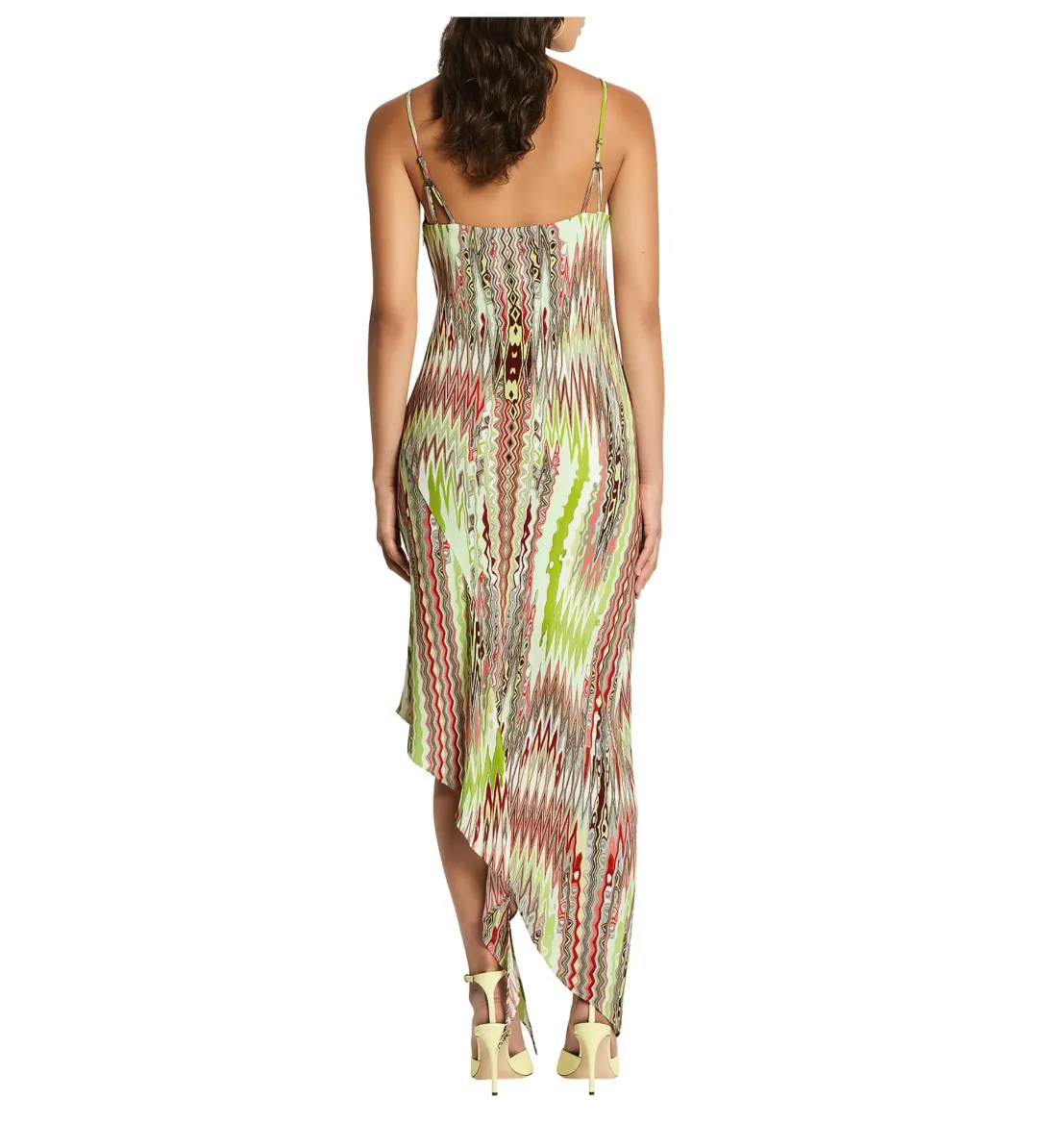 Sass & Bide Phoenix Asymmetric Hem Midi Dress Multi Print Size 6 for rent on The Volte - main image
