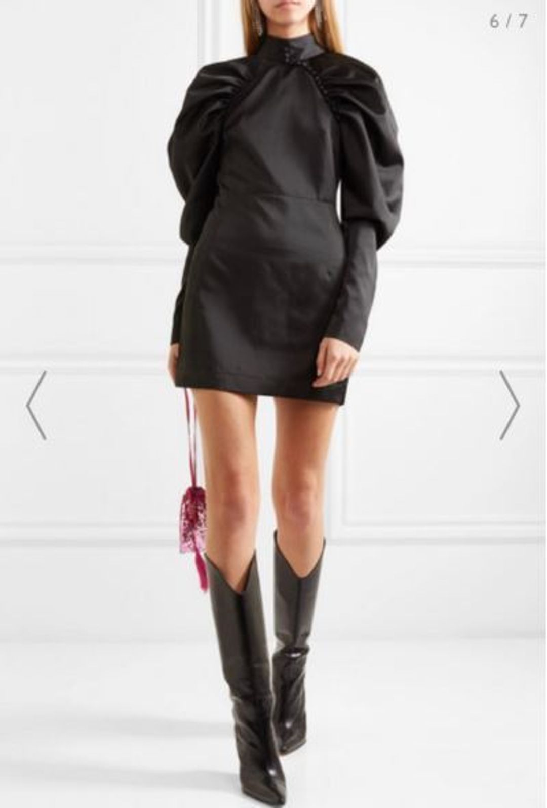 Rotate Birger Christensen mini black dress size 8  for rent on The Volte - main image