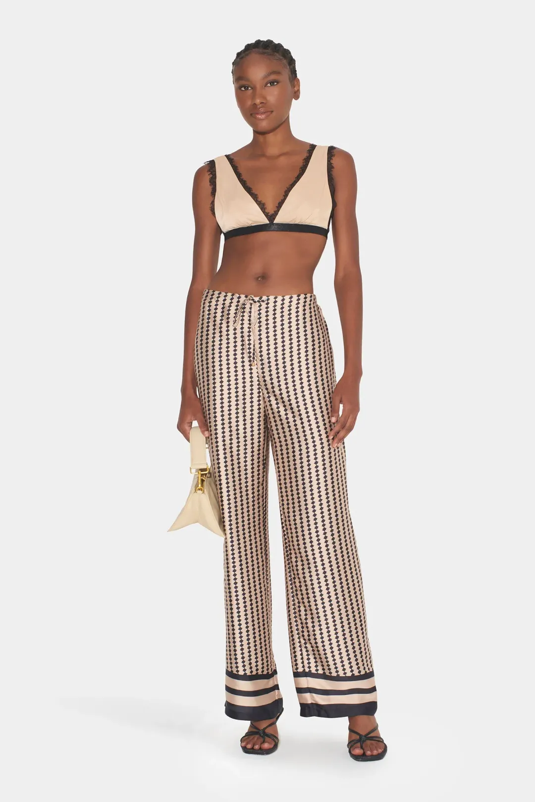 Hansen and Gretel Justine Relaxed Pant Black Diamond Size 6  for rent on The Volte - main image