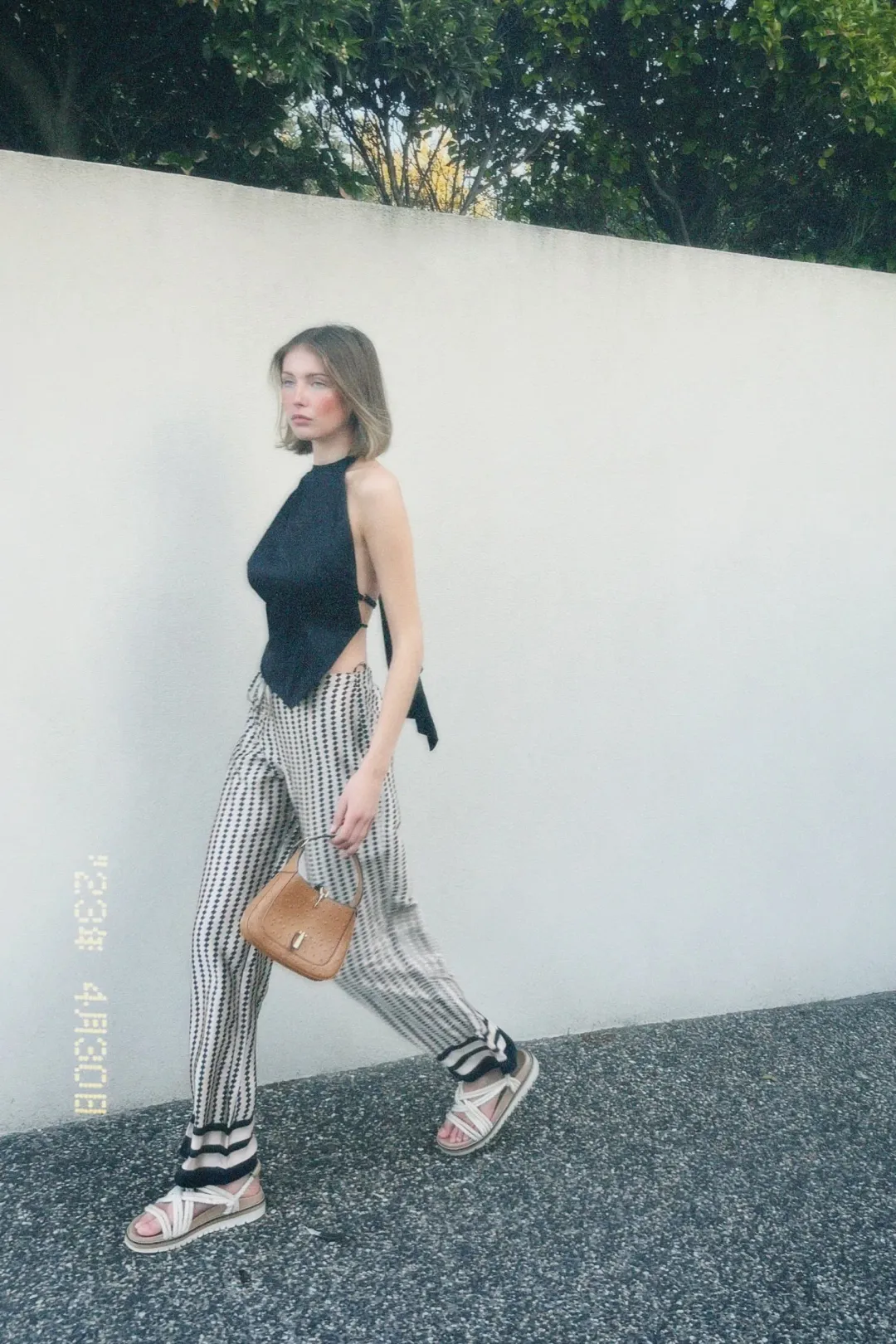 Hansen and Gretel Justine Relaxed Pant Black Diamond Size 6  for rent on The Volte - main image