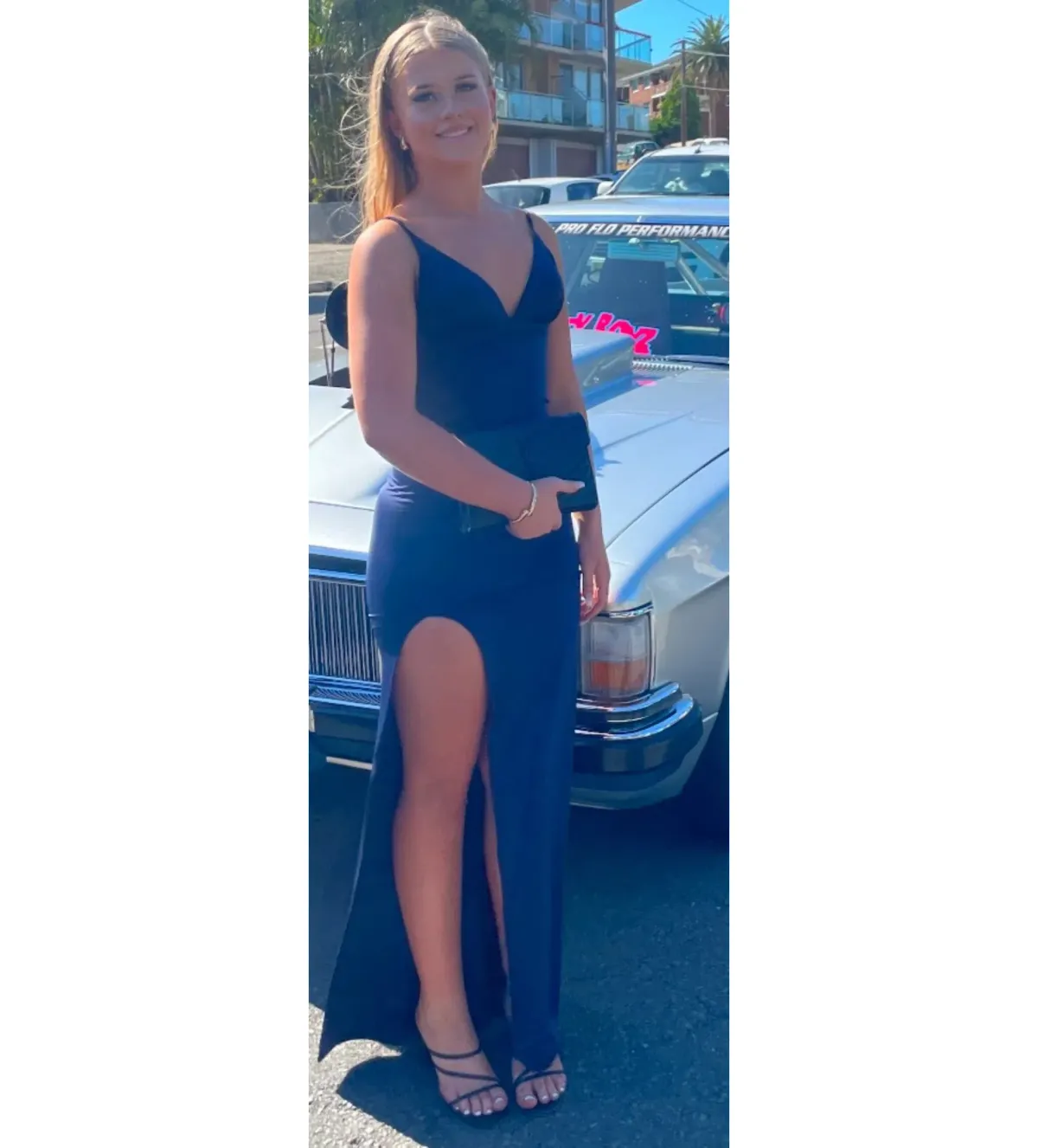 Amy Taylor Custom Gown Navy Custom Size 8/S - Image 3