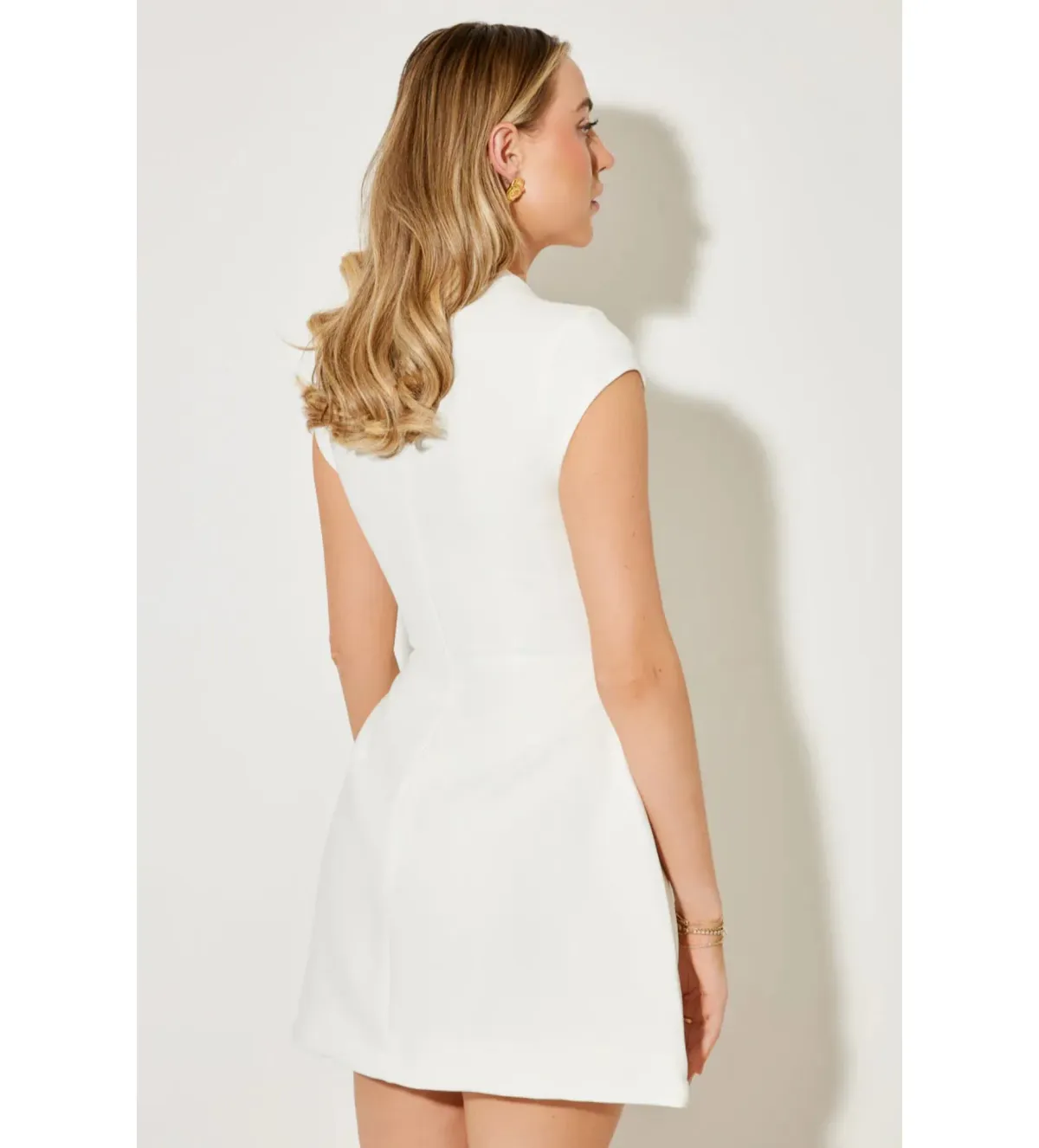 Odd Muse The Ultimate Muse Cap Sleeve Mini Dress White Size XS AU 6 - Image 3
