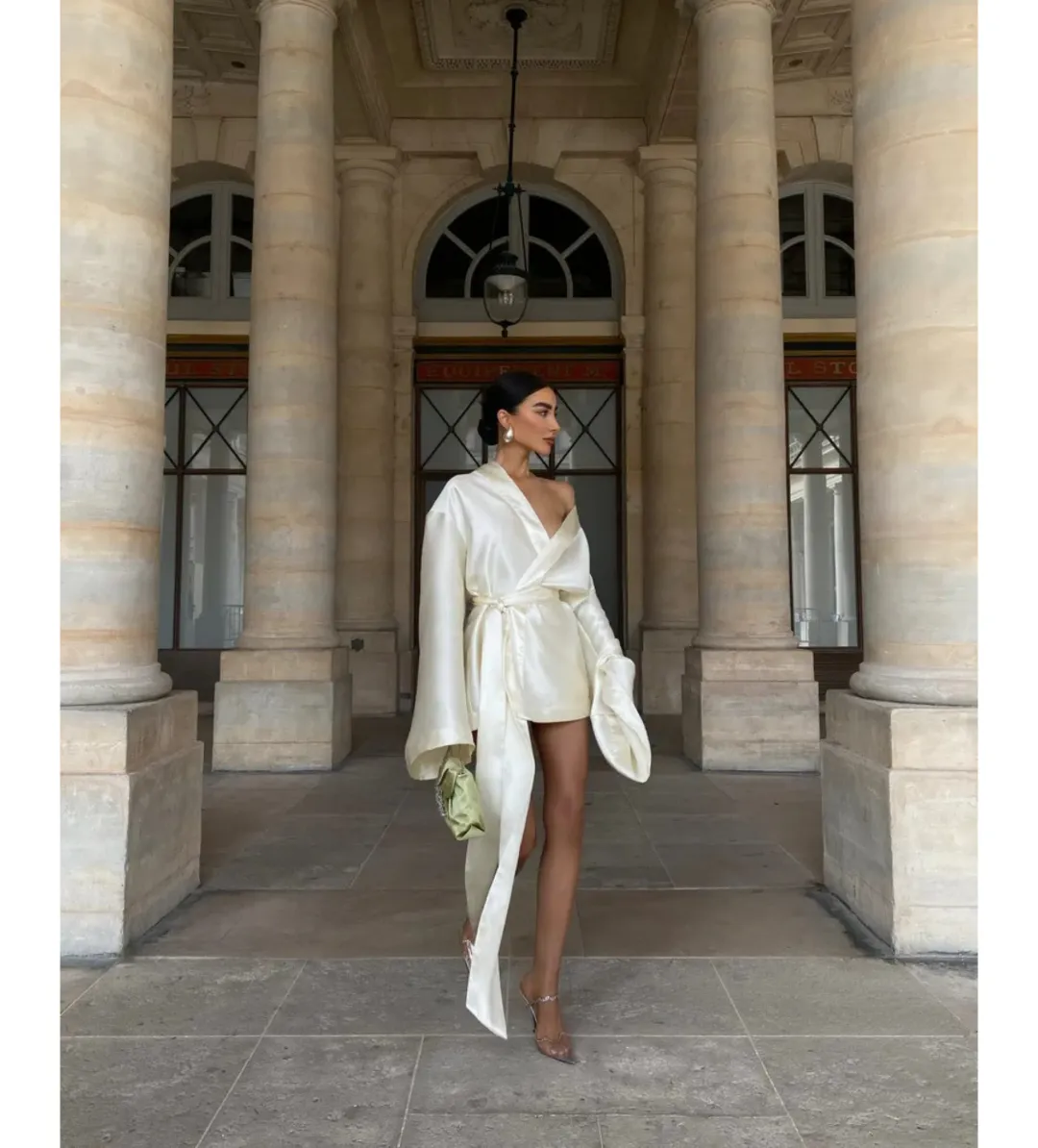 Khirzad Femme Rio Nina Robe Short Ivory Size S AU 8 for rent on The Volte - main image