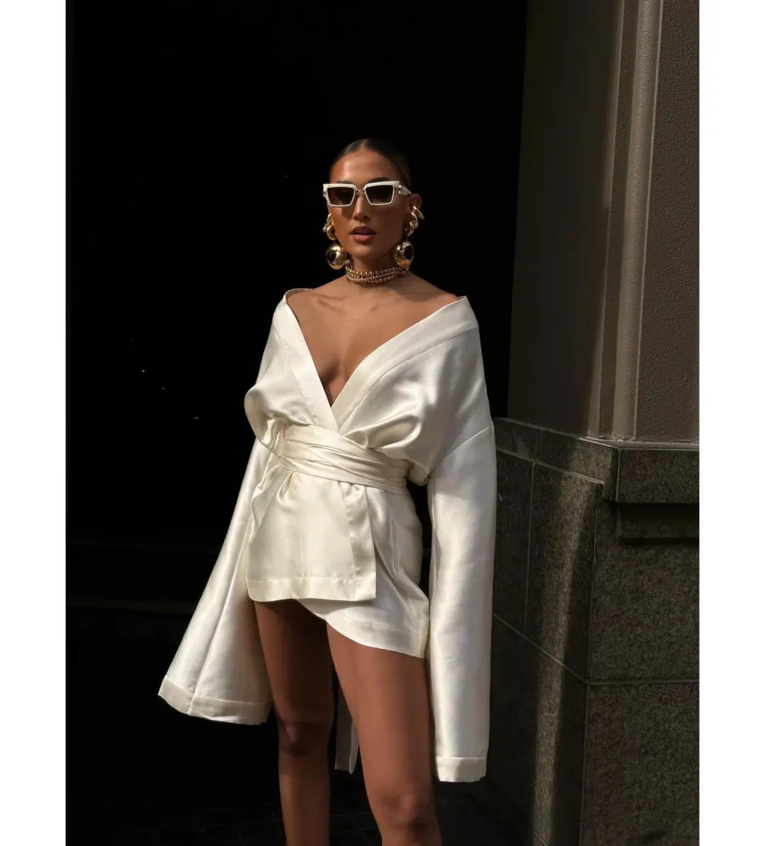 Khirzad Femme Rio Nina Robe Short Ivory Size S AU 8 for rent on The Volte - main image