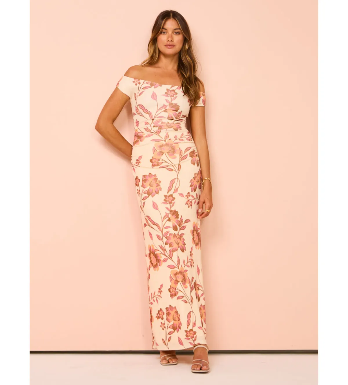 Ownley Ines Midi Dress Vanilla Floral Size XS/AU 6 - Image 1